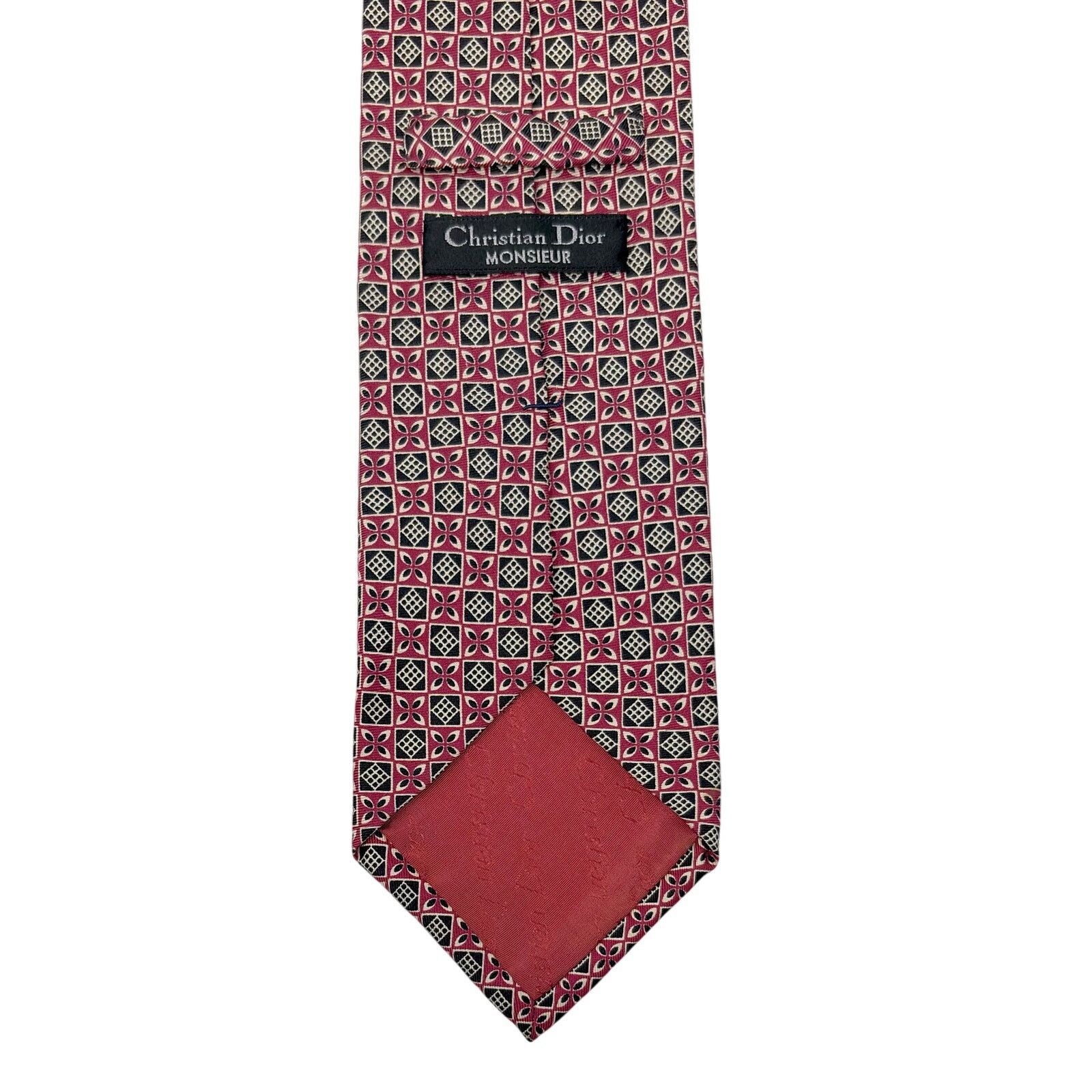 Christian Dior Monsieur Christian Dior Abstract Pattern Tie Size ONE SIZE - 2 Thumbnail