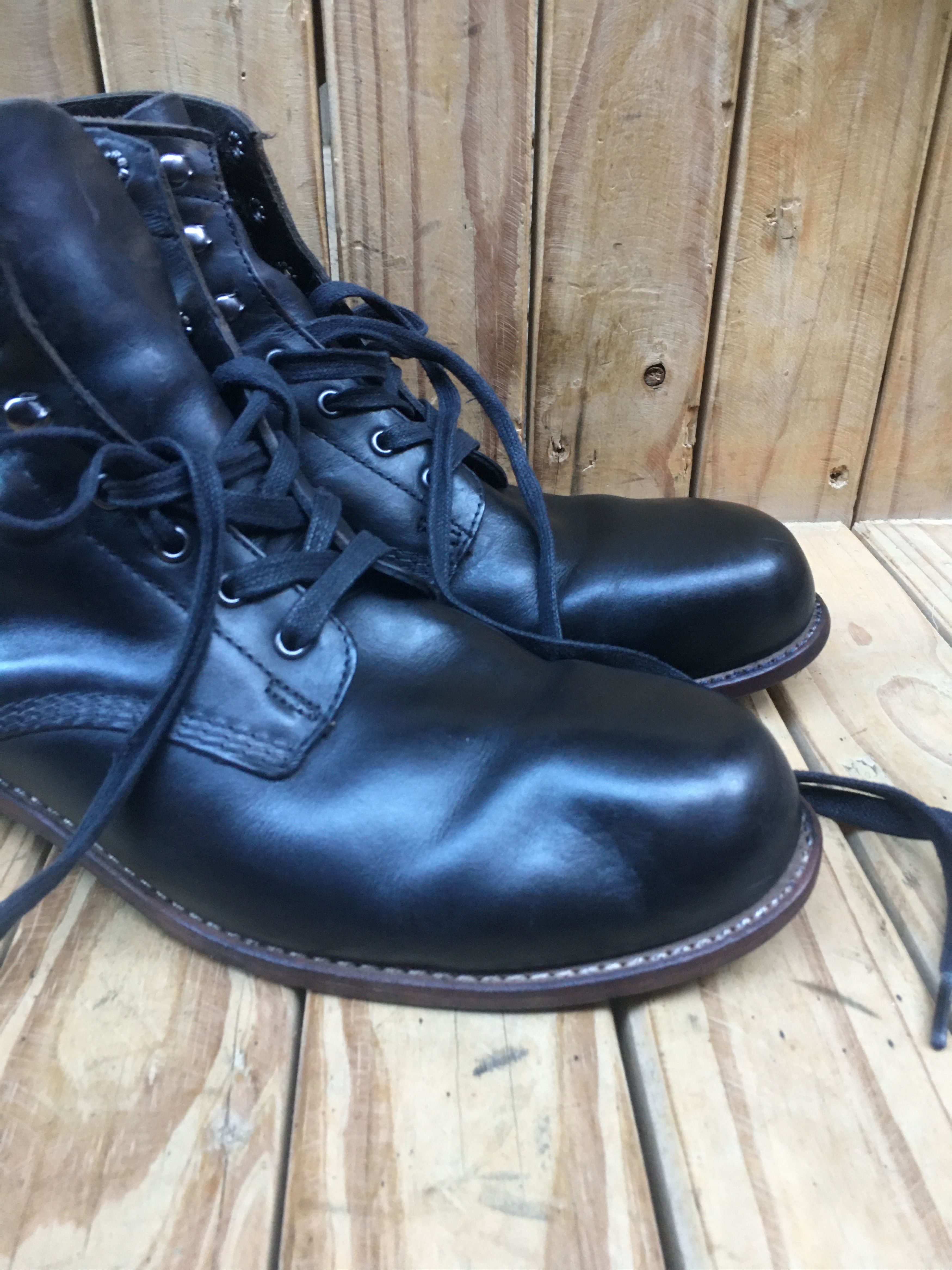 wolverine 1000 miles black leather boots sz US 12 D