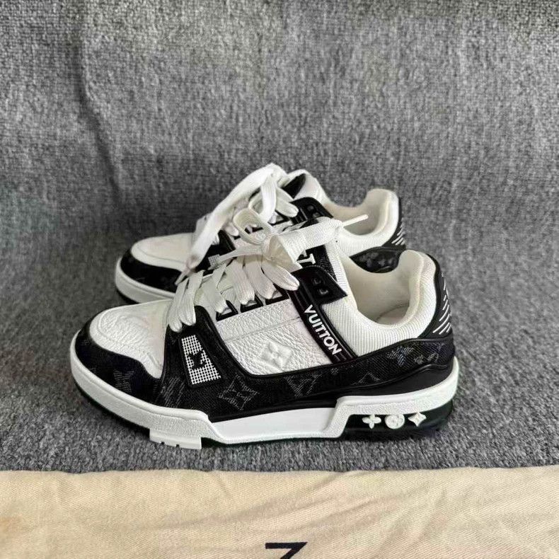 Louis Vuitton Louis Vuitton Trainer Black and White Cowboy shoes Size US 12 / IT 42 - 1 Thumbnail