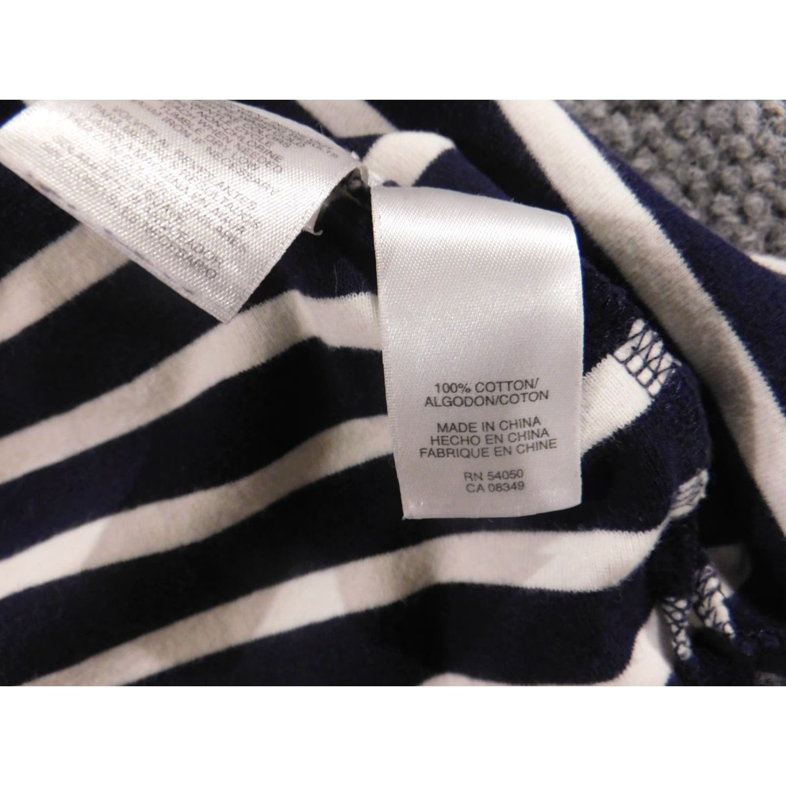 Jones New York Jones New York Womens Sweater L Blue Striped Pullover Knit 100% Cotton Open-Knit Stretch Sports Regular Women Size L / US 10 / IT 46 - 7 Thumbnail