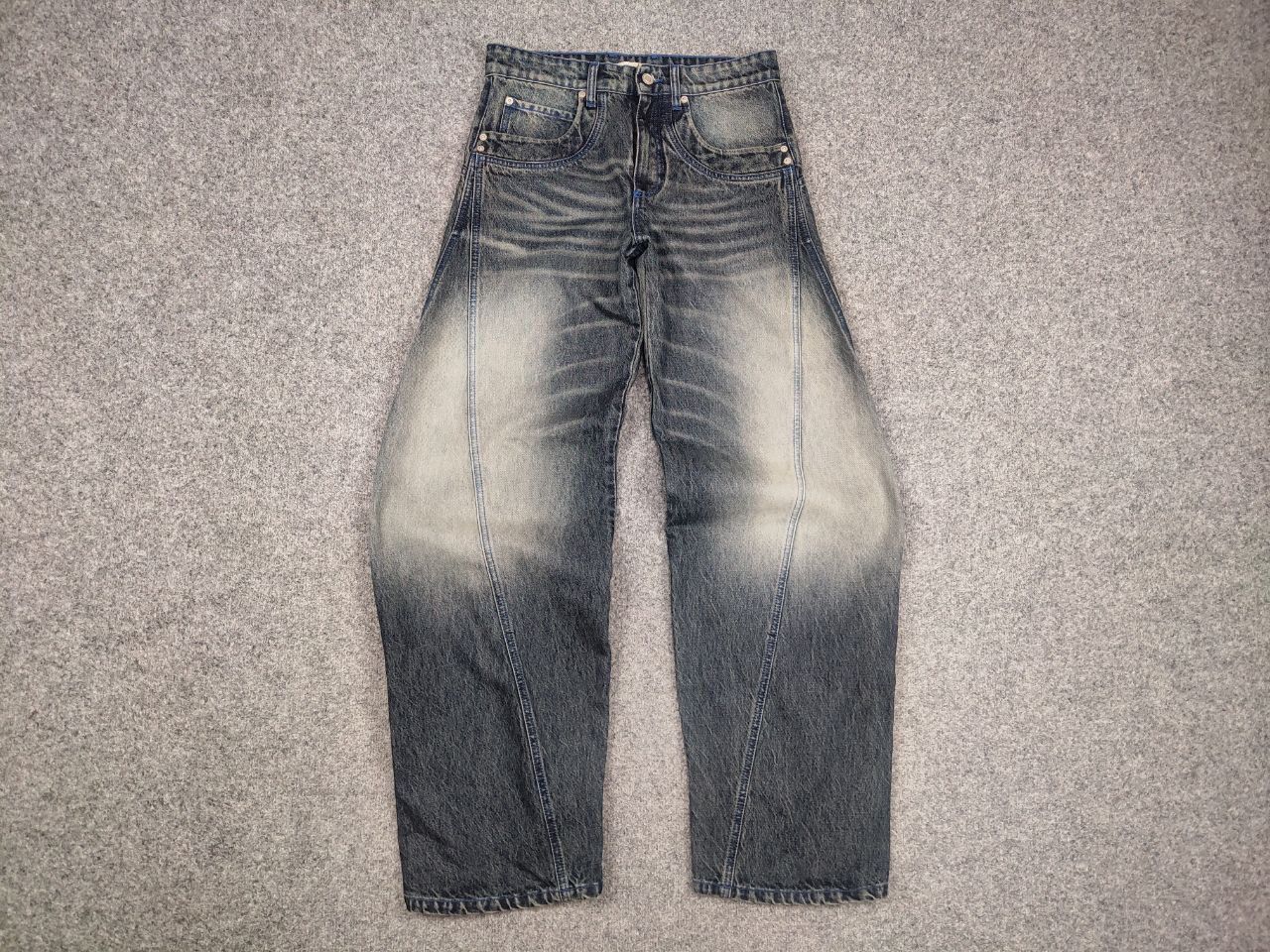 If Six Was Nine Abri studio Design heart Berto Baggy Faded denim Pants Jeans Size US 30 / EU 46 - 8 Thumbnail