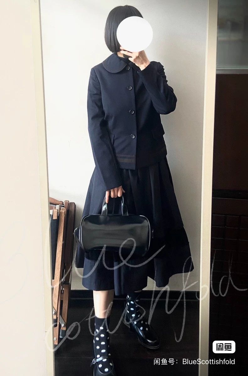 Comme des Garcons Comme des Garcons Navy collar coat Size XS / US 0-2 / IT 36-38 - 3 Thumbnail