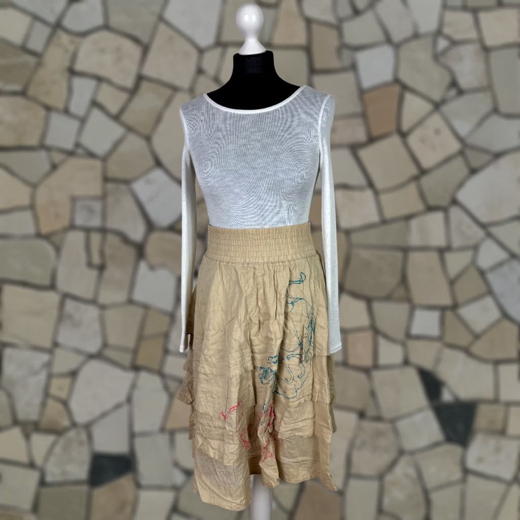Diesel Diesel Skirt Women Beige Size 27 Knee Length Cotton Defect Size 27" / US 4 / IT 40 - 1 Thumbnail