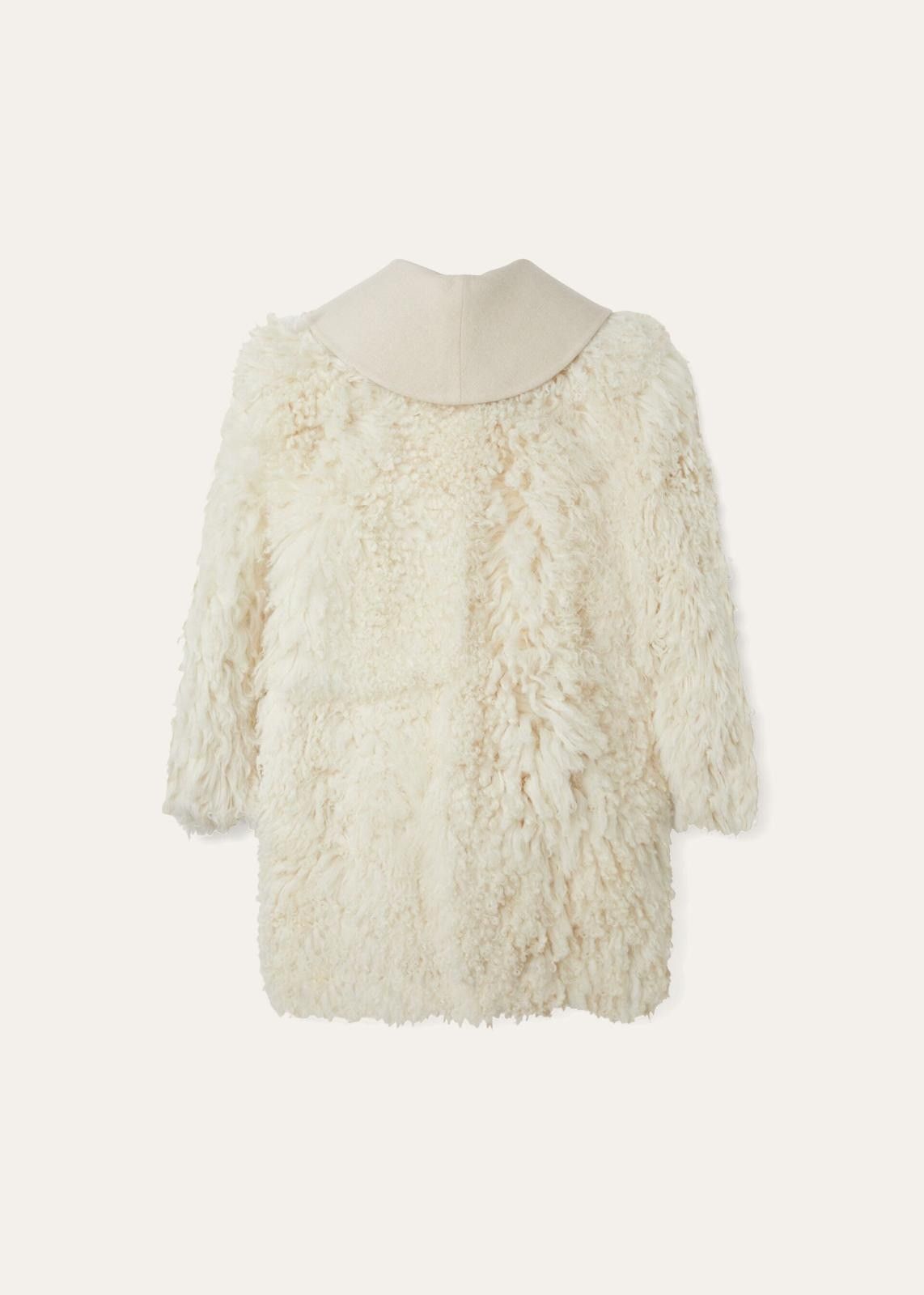 Loro Piana o1srvl11e1124 Azelie Curl Shearling Coat in White Size L / US 10 / IT 46 - 2 Thumbnail