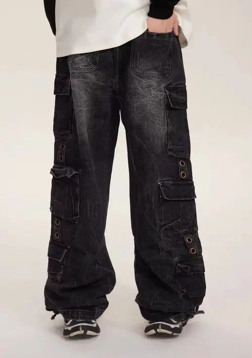 VIBE Vintage washed heavy duty multi-pocket rare jeans Size US 30 / EU 46 - 4 Thumbnail