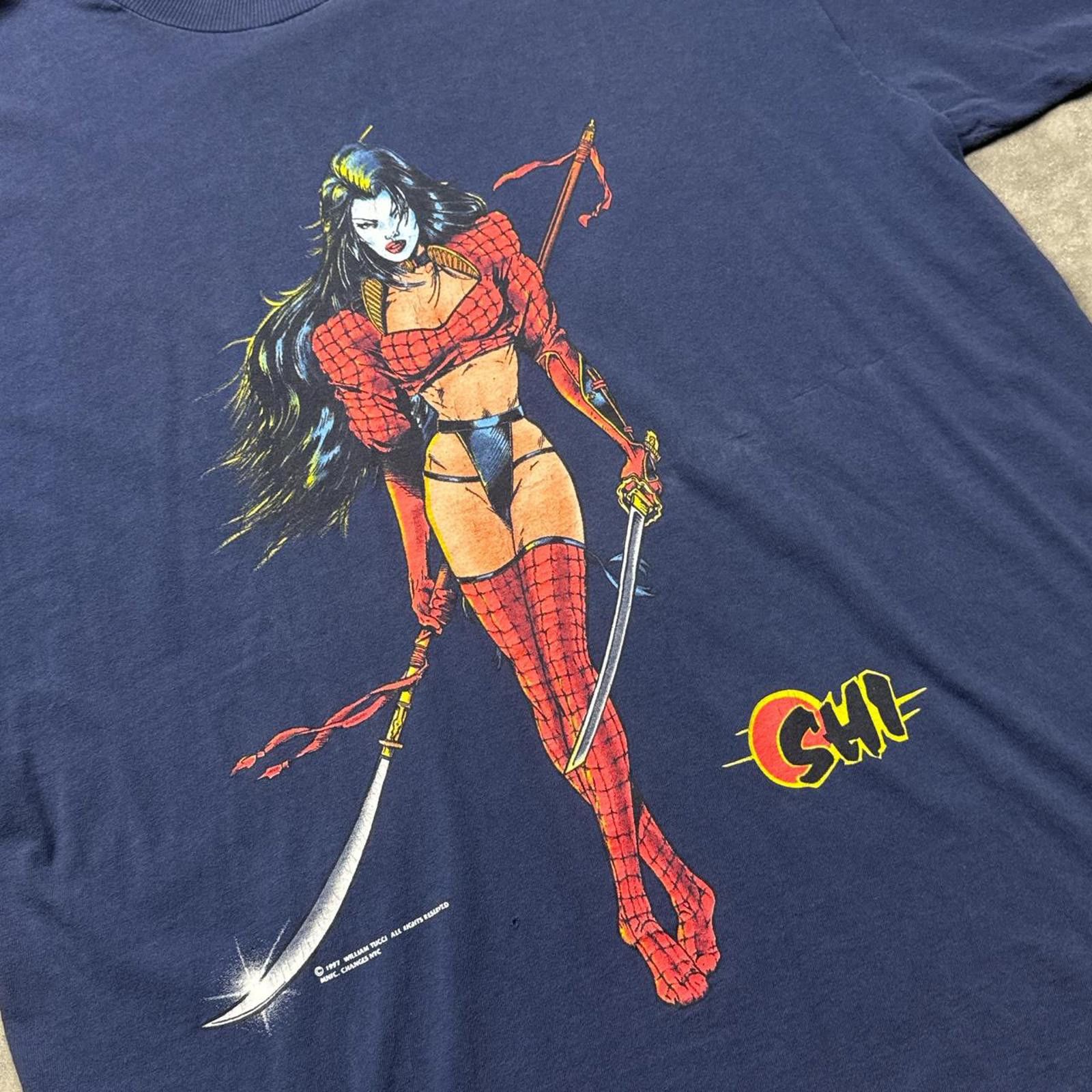 Changes Shi Lady Death Crusade Comics 1997 Vintage Ninja T-Shirt Size US XL / EU 56 / 4 - 4 Thumbnail