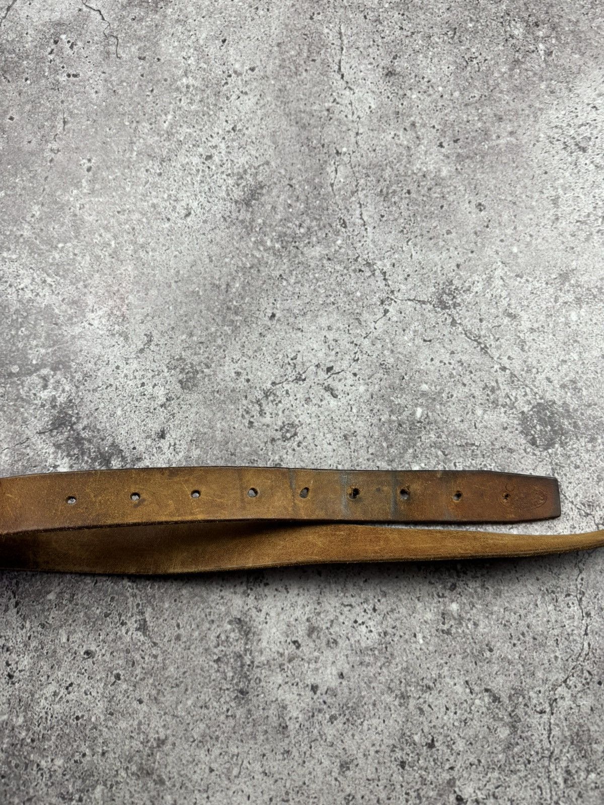 Japanese Brand 00’s NUMBER NINE STYLE BROWN LEATHER RARE Y2K BELT VINTAGE Size ONE SIZE - 4 Thumbnail