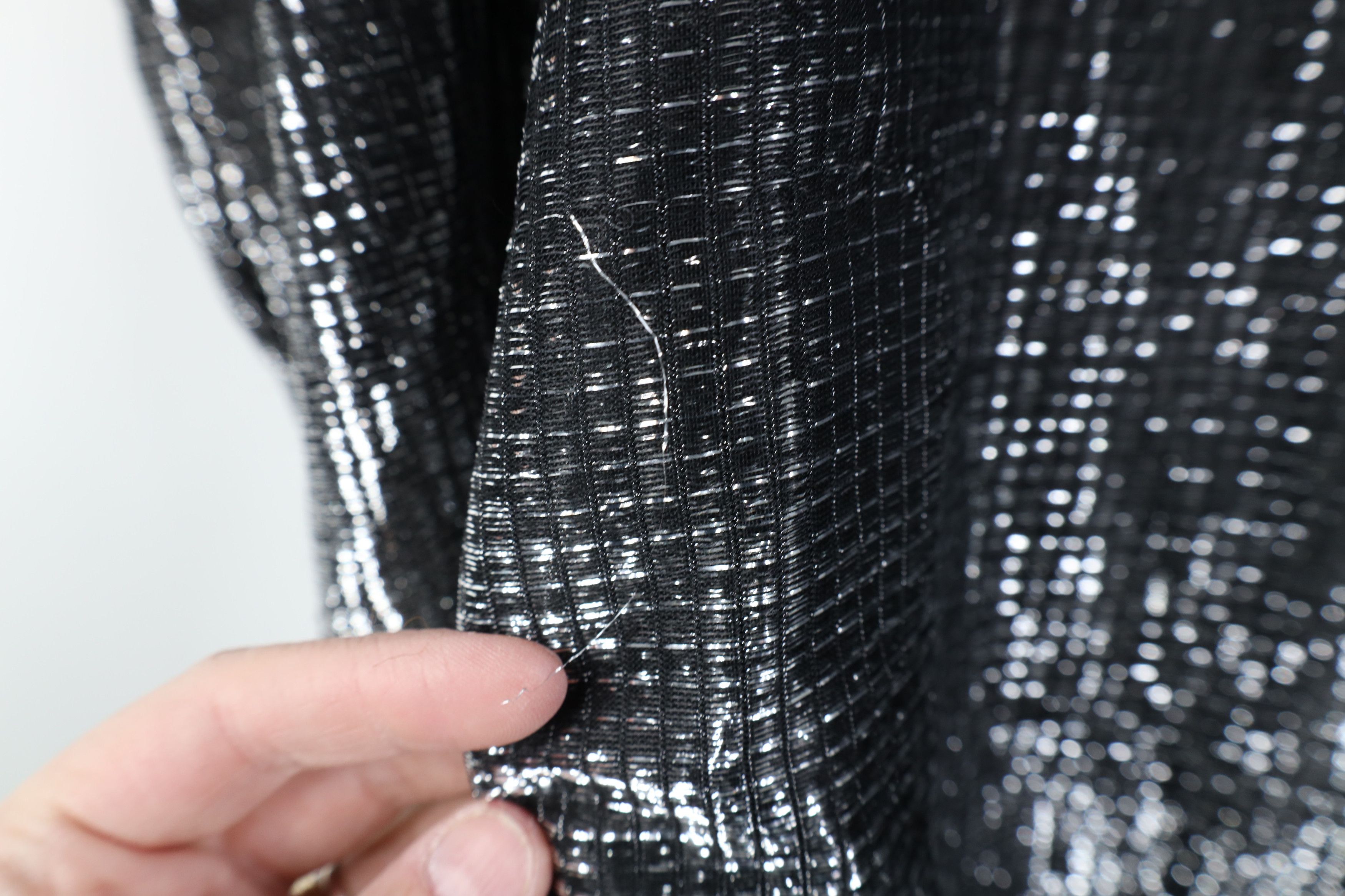 Vintage Vintage 80s Streetwear Puff Sleeve Metallic Open Jacket USA Size XXL / US 16-18 / IT 52-54 - 9 Thumbnail