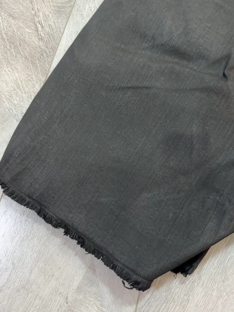 Rick Owens rick owens Raw edge waxed black wax waxed waxed denim shor Size US 34 / EU 50 - 5 Thumbnail