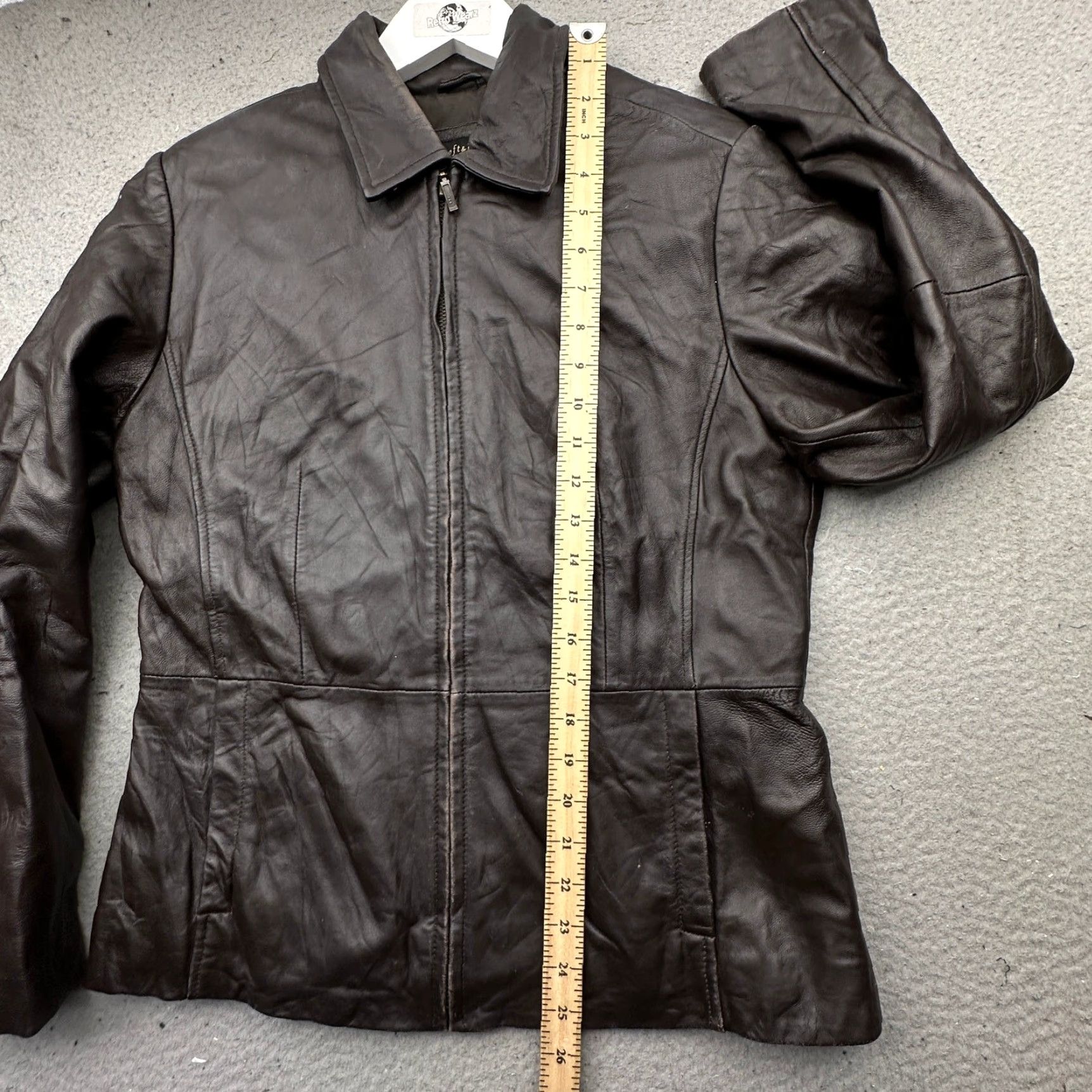 Croft & Barrow Croft & Barrow Lambskin Leather Jacket Mens Small Dark Brown Full Zip Bomber Jacket Size US S / EU 44-46 / 1 - 6 Thumbnail
