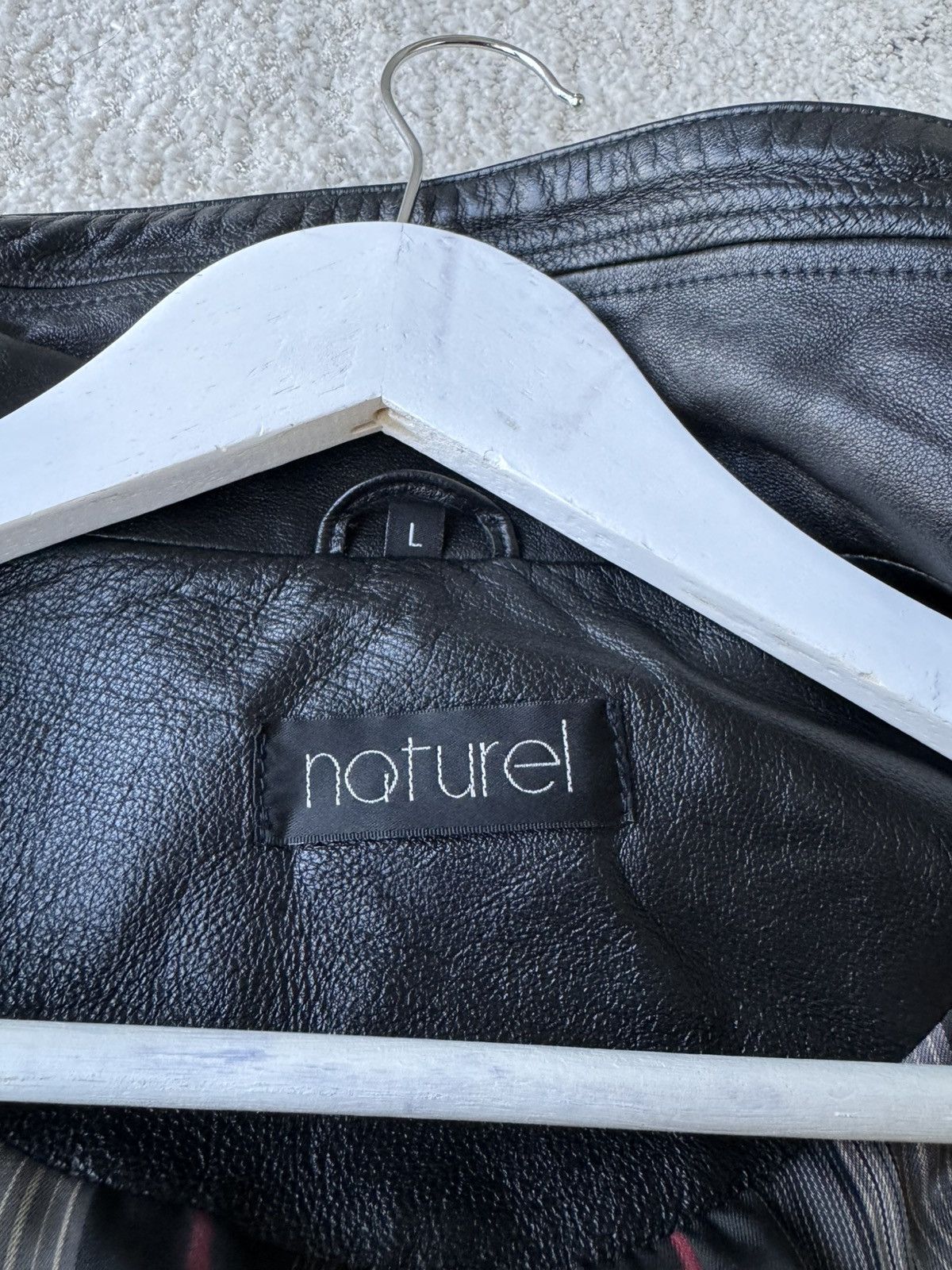 Other Vintage Naturel 100% Lamb leather Jacket Soft minimal Size US L / EU 52-54 / 3 - 6 Thumbnail