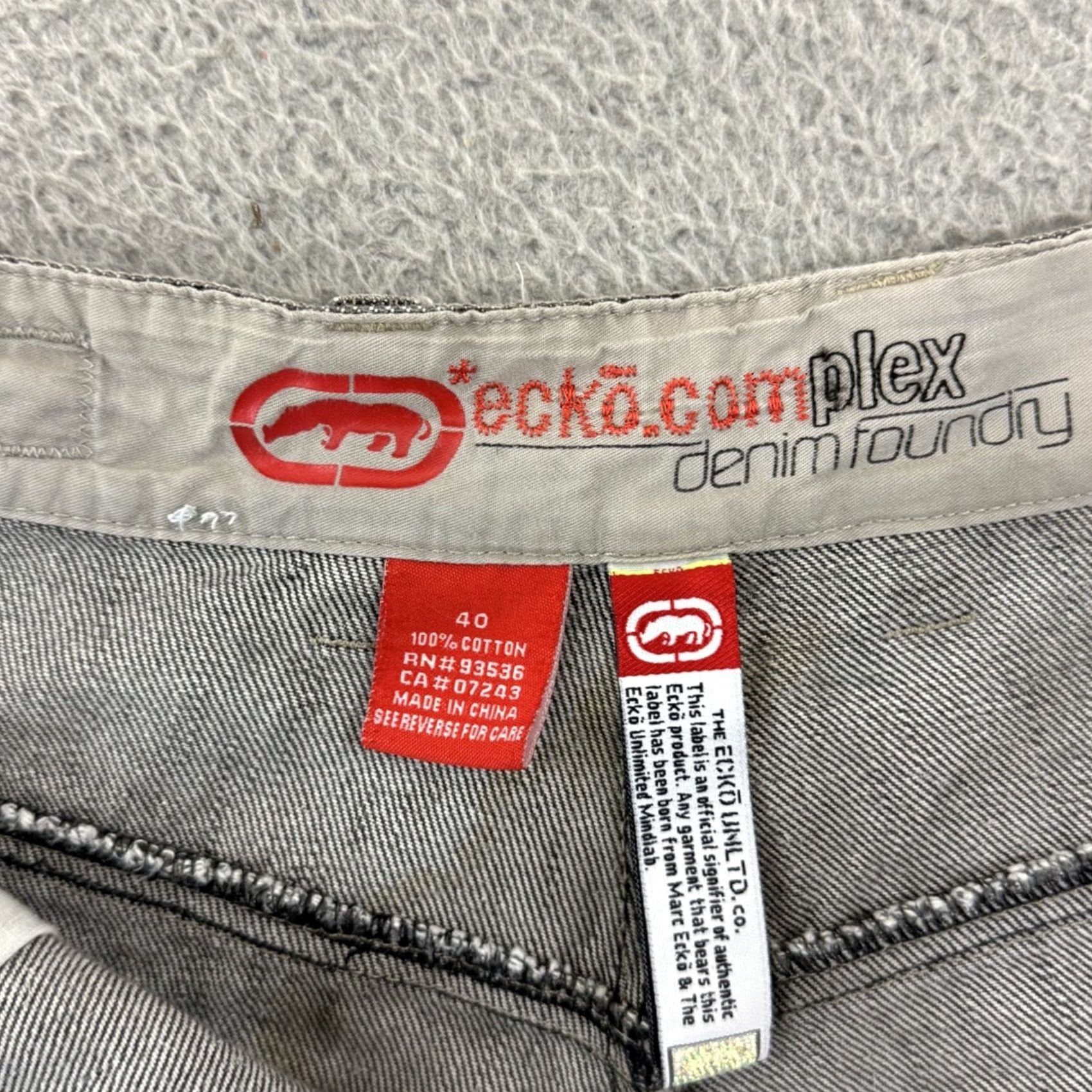 Ecko Unltd. VINTAGE Ecko Unltd. Jeans Shorts Bermuda 40 Mens Black 90s Grunge Hip Hop 5-Pocket Relaxed Denim" Size US 40 / EU 56 - 6 Thumbnail