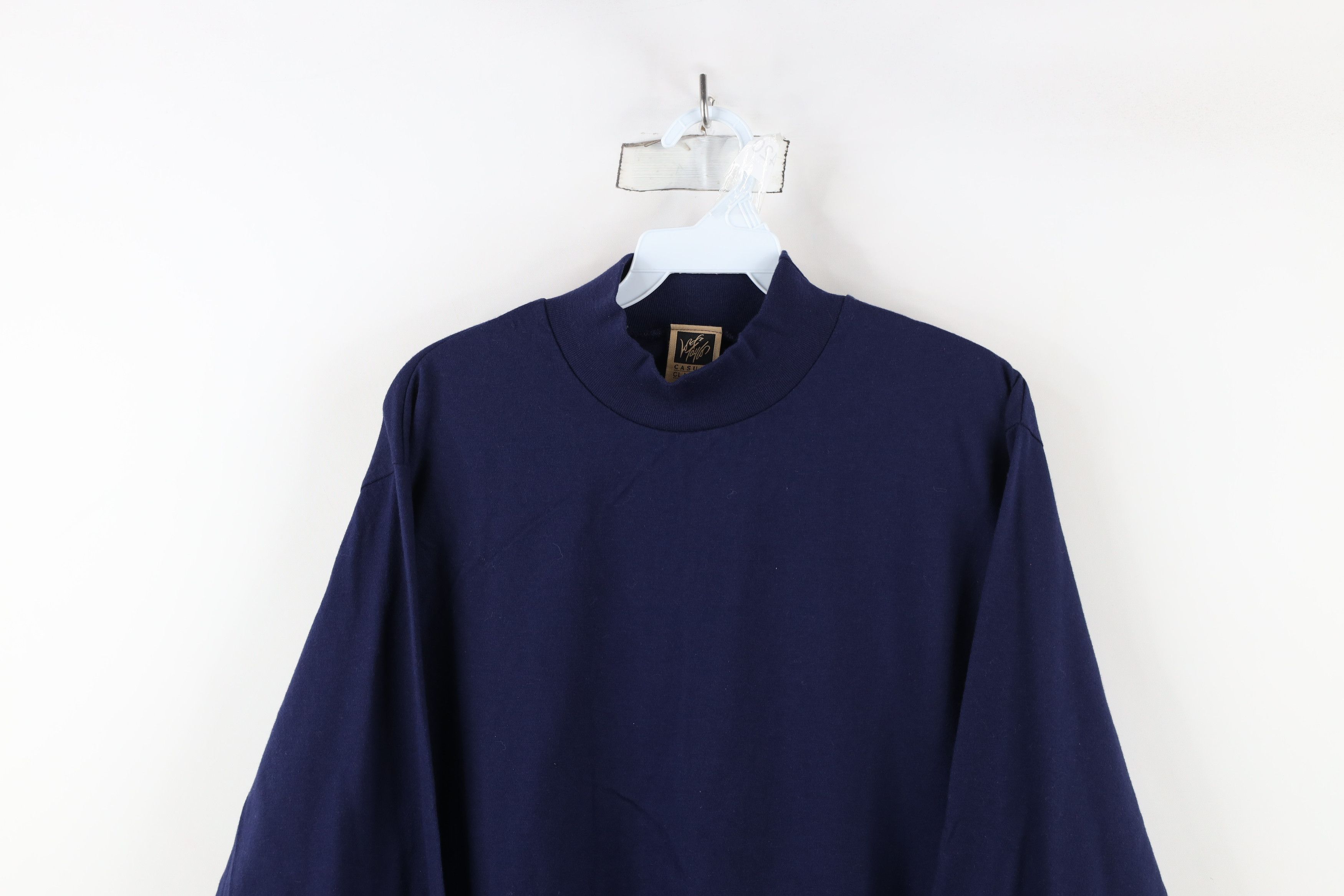 Vintage Vintage 90s Streetwear Mock Neck Long Sleeve T-Shirt USA Size US L / EU 52-54 / 3 - 2 Thumbnail