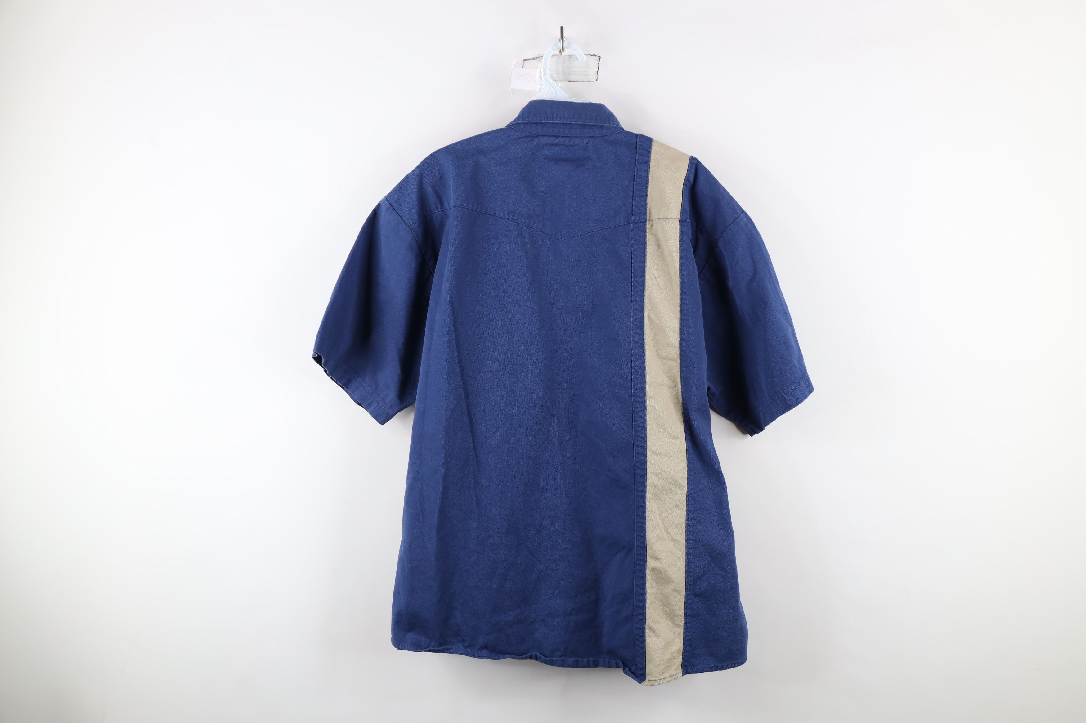 Vintage × Wrangler Vintage 90s Wrangler Block Cotton Twill Button Down Shirt Size US L / EU 52-54 / 3 - 8 Thumbnail