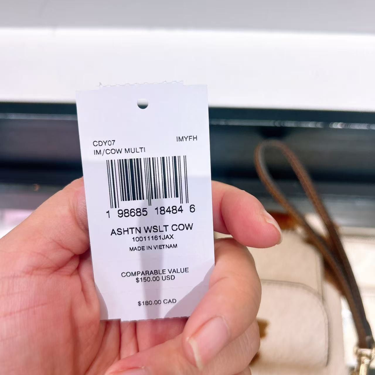 Coach Ashton Wristlet in Haircalf Cow Print CDY07 Size ONE SIZE - 8 Thumbnail
