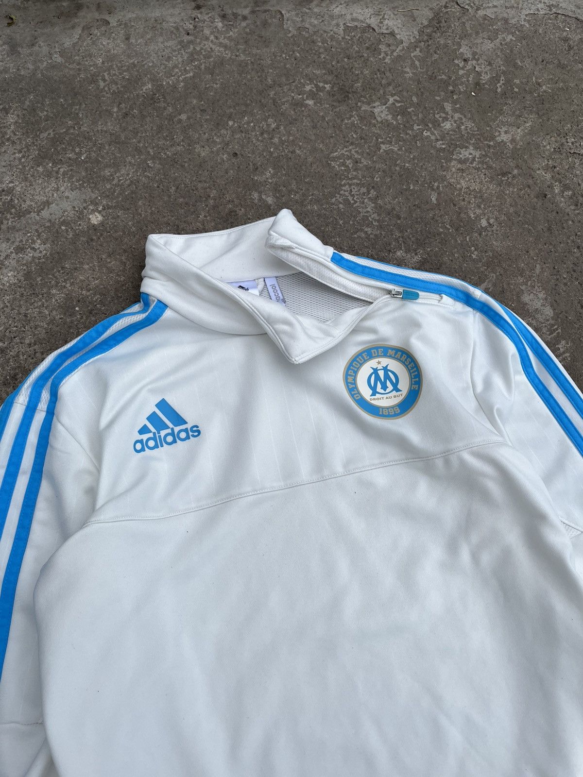 Adidas 💧ADIDAS OLYMPIQUE MARSEILLE SOCCER TRAINING JACKET JERSEY Size US S / EU 44-46 / 1 - 3 Thumbnail