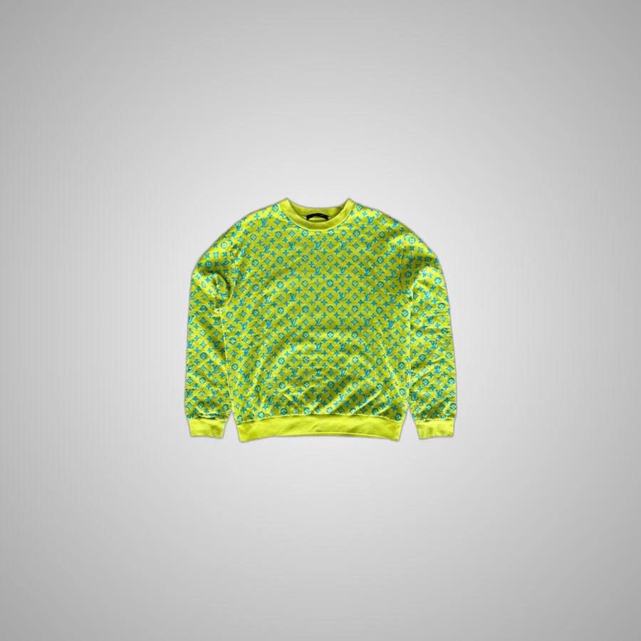 Louis Vuitton LOUIS VUITTON YELLOW & BLUE MONOGRAM SWEATER Size US L / EU 52-54 / 3 - 1 Thumbnail