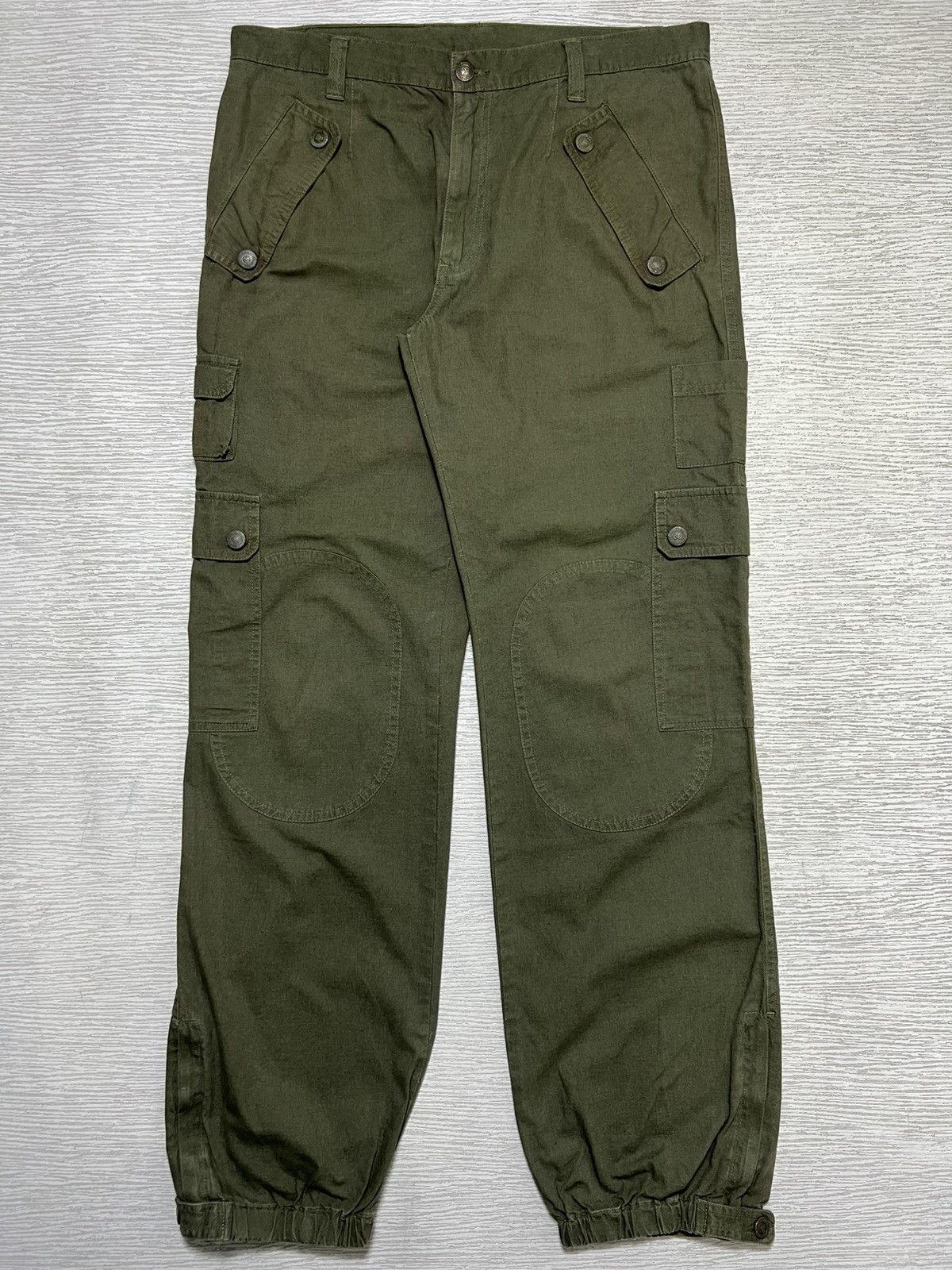 Dolce & Gabbana Dolce & Gabbana - Cotton Linen Olive Military Cargo Pants Size US 32 / EU 48 - 1 Thumbnail