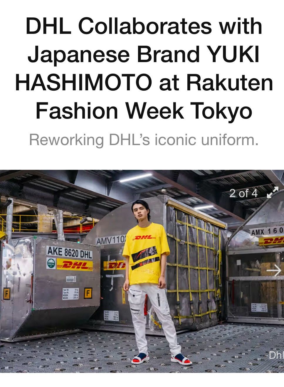 Japanese Brand DHL Tshirt Collaborates with Japanese Brand YUKI HASHIMOTO Size US L / EU 52-54 / 3 - 7 Thumbnail