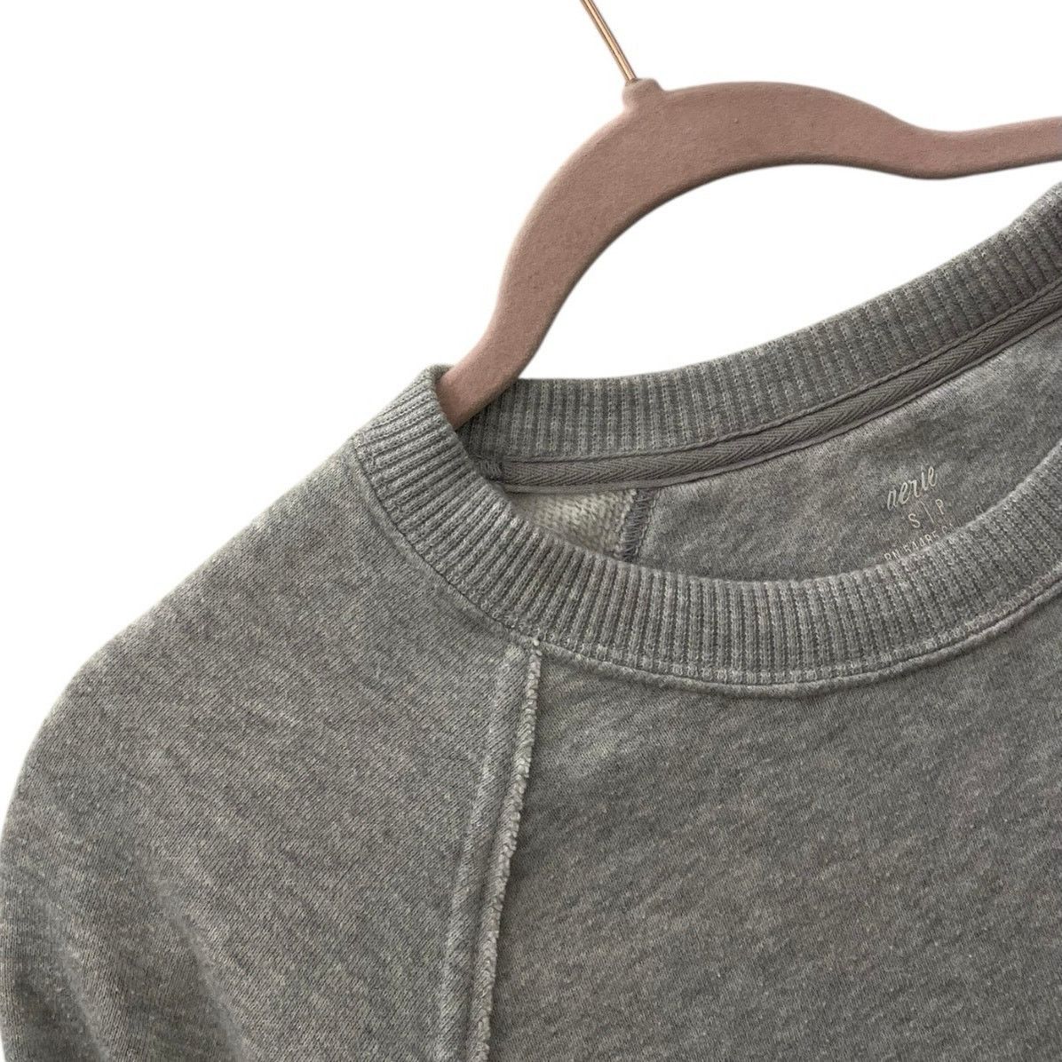 Other Aerie Grey 06 Graphic Striped Sleeves Crewneck Sweatshirt Size S / US 4 / IT 40 - 4 Thumbnail