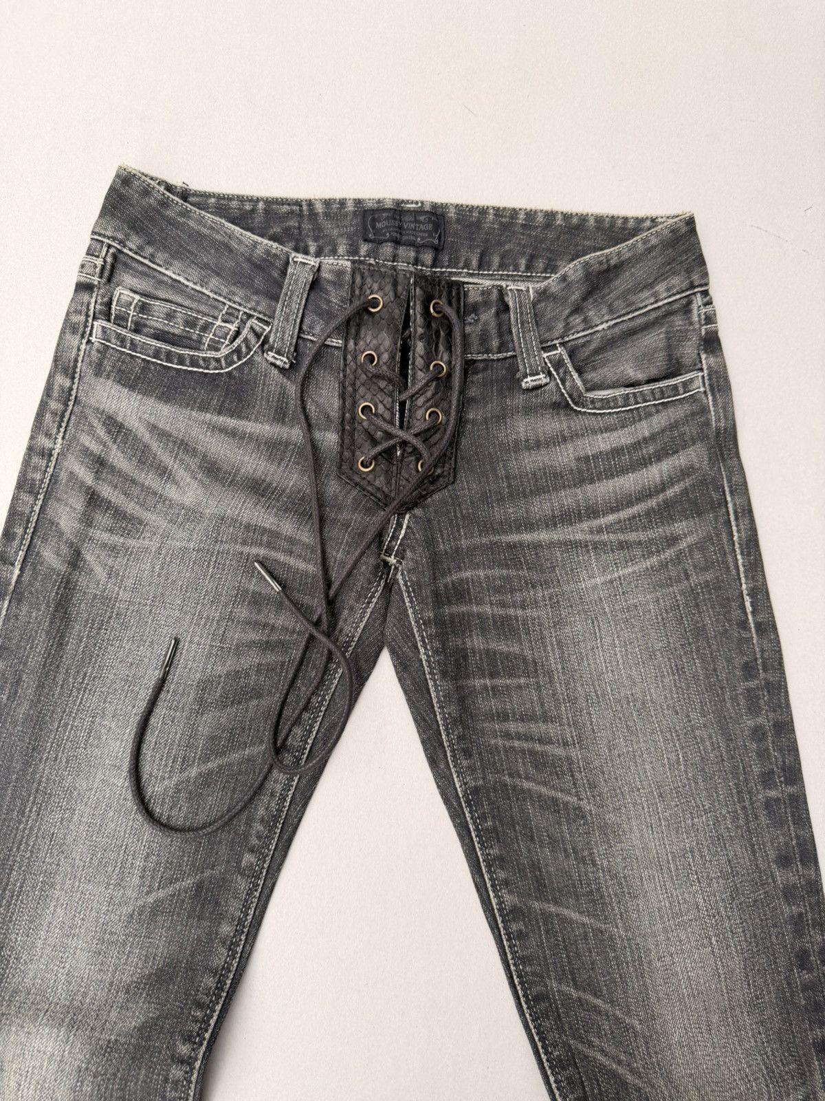 Japanese Brand Moussy Lace up flare jeans Size US 26 / EU 42 - 2 Thumbnail