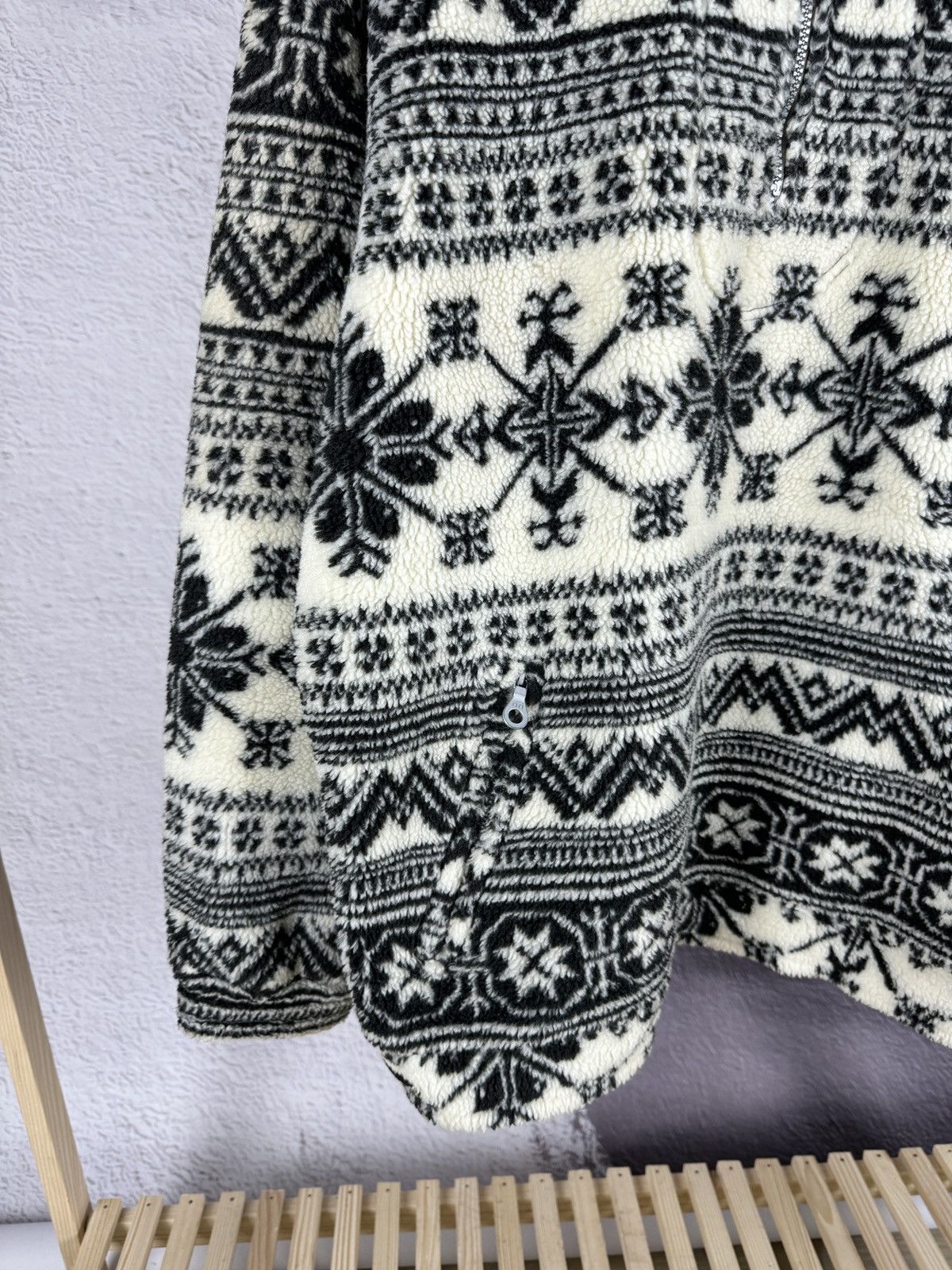 Vintage Vintage 90s Full Print half zip riri American fleece Size US M / EU 48-50 / 2 - 4 Thumbnail