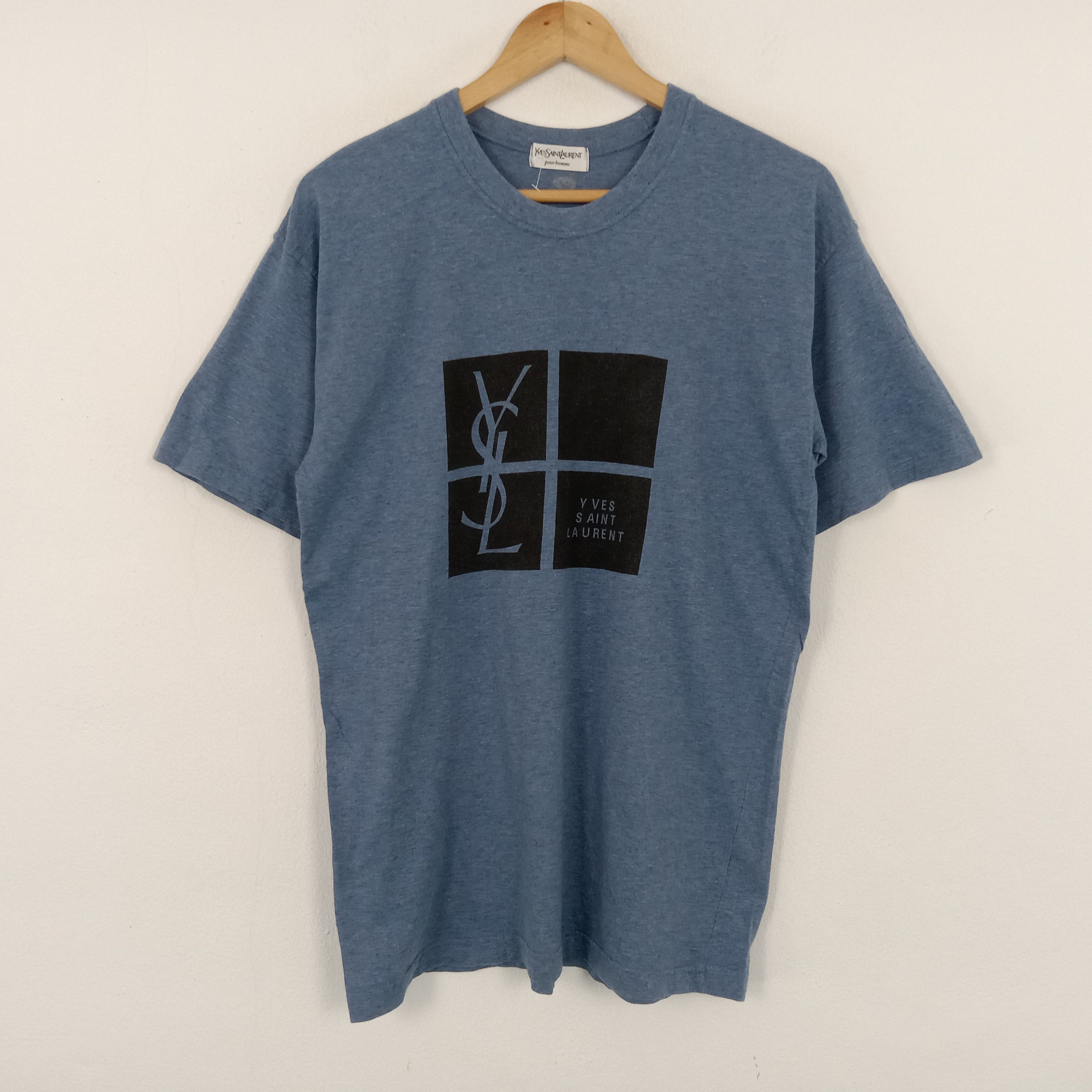 Vintage × Yves Saint Laurent Vintage Yves Saint Lauren Pour Homme Italian Brand Tshirt Size US M / EU 48-50 / 2 - 1 Thumbnail