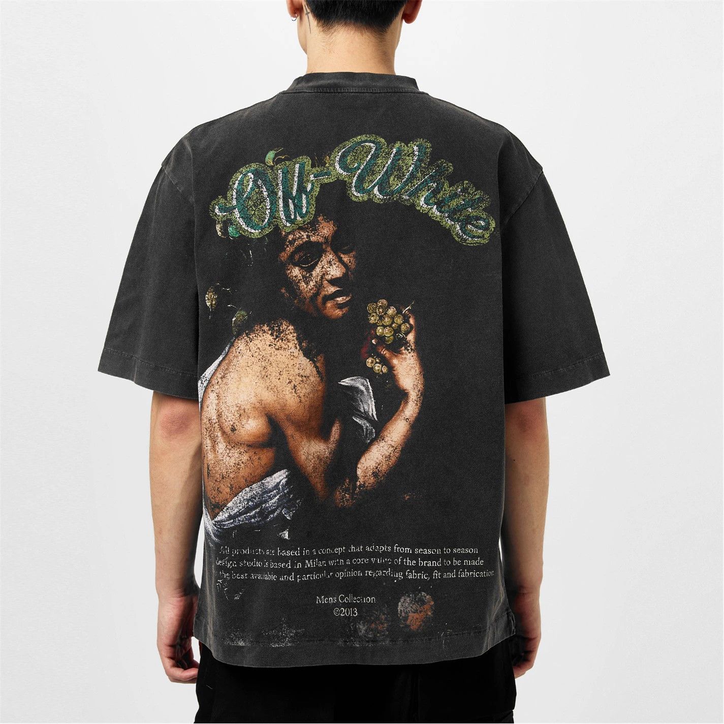 Off-White o1g2r1mq0226 Bacchus Skate Prefaded Distressed T-Shirt Black Size US XS / EU 42 / 0 - 4 Thumbnail