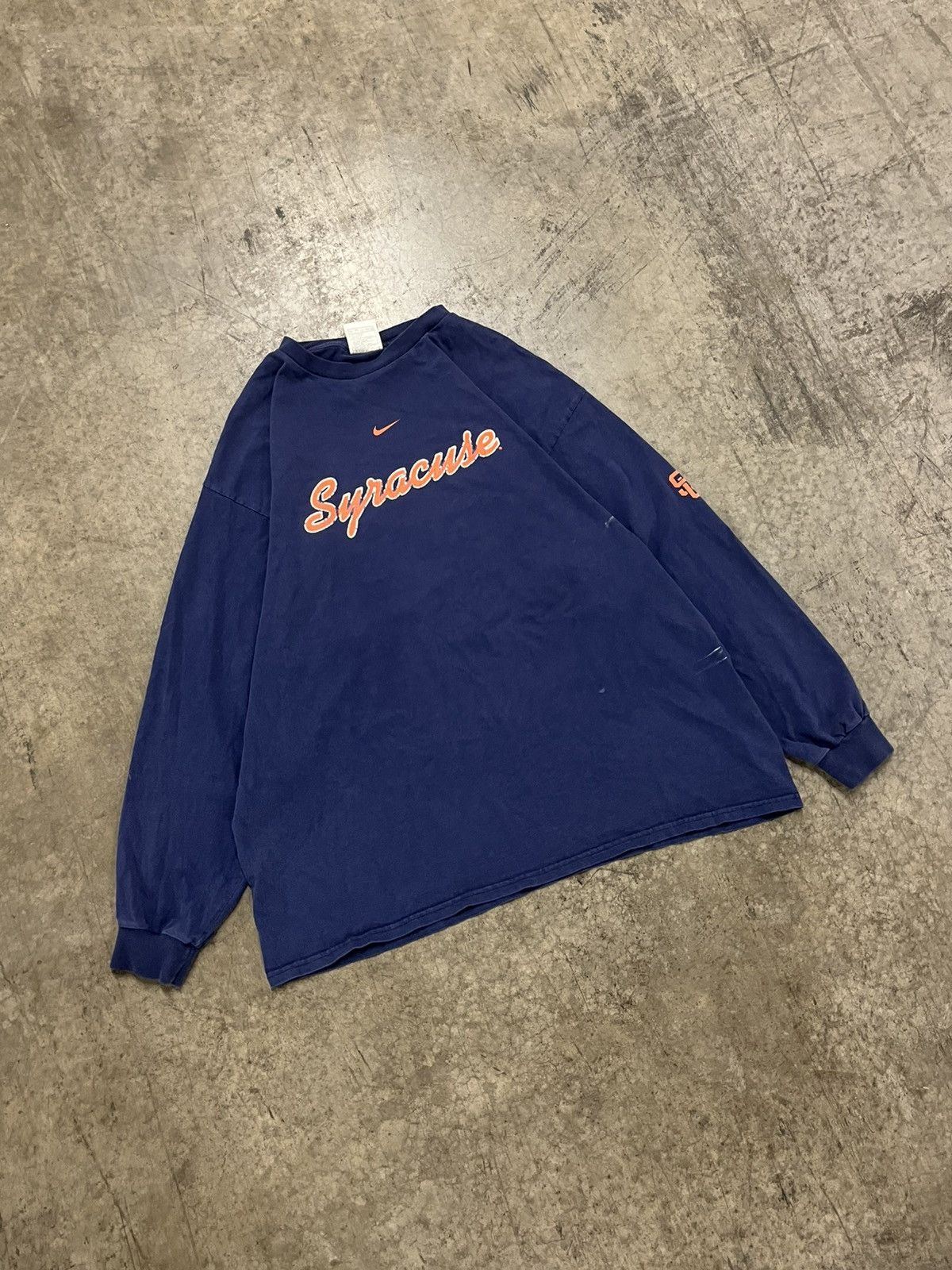 Nike × Vintage Nice center swoosh Syracuse university longsleeve streetwear Size US XL / EU 56 / 4 - 2 Thumbnail