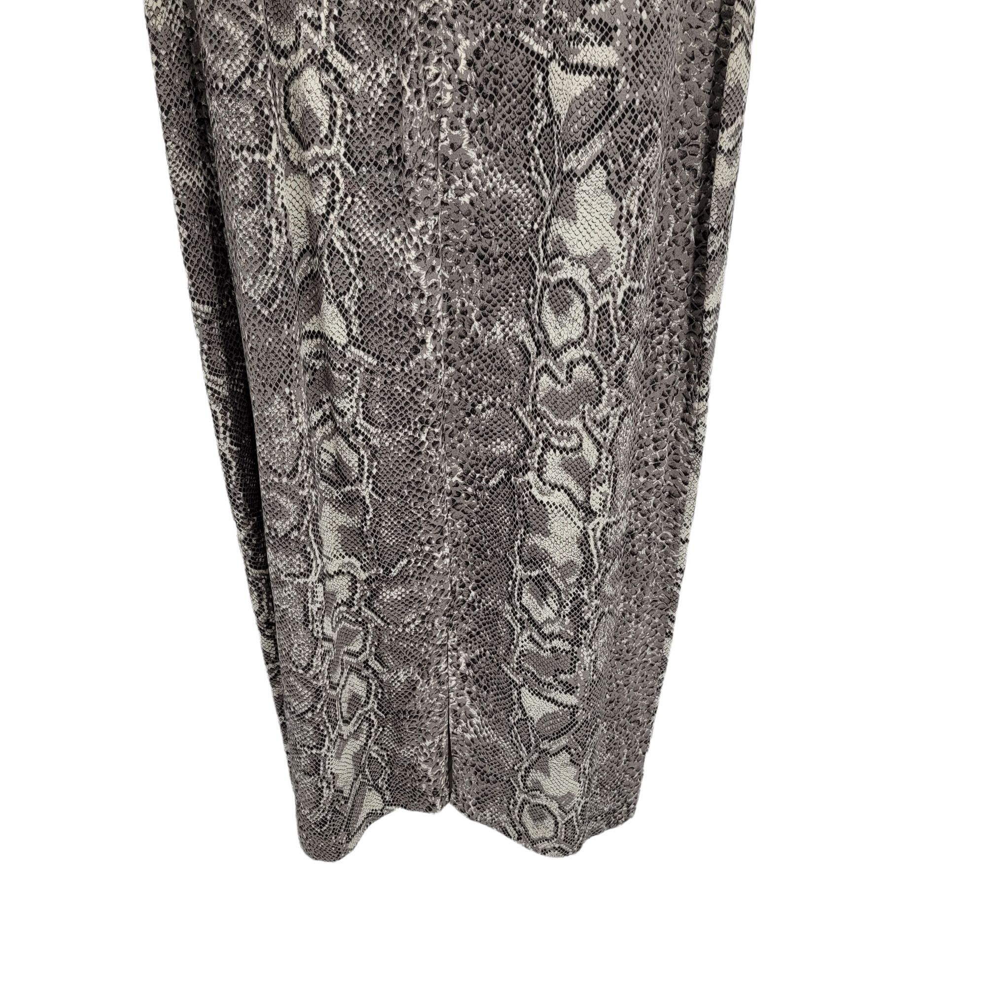 Taiga Vtg 90's Taiga Tank Midi Dress Sz S Gray Snake Sleeveless Sc Size XS / US 0-2 / IT 36-38 - 11 Thumbnail