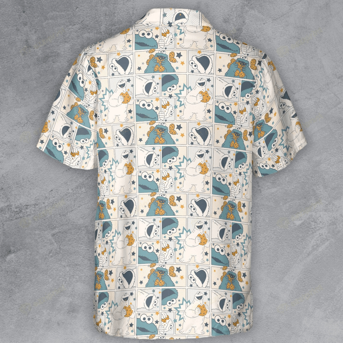 The Unbranded Brand Om Nom Nom Cookie Monster Eating Sesame Street Shirt Size US S / EU 44-46 / 1 - 3 Thumbnail