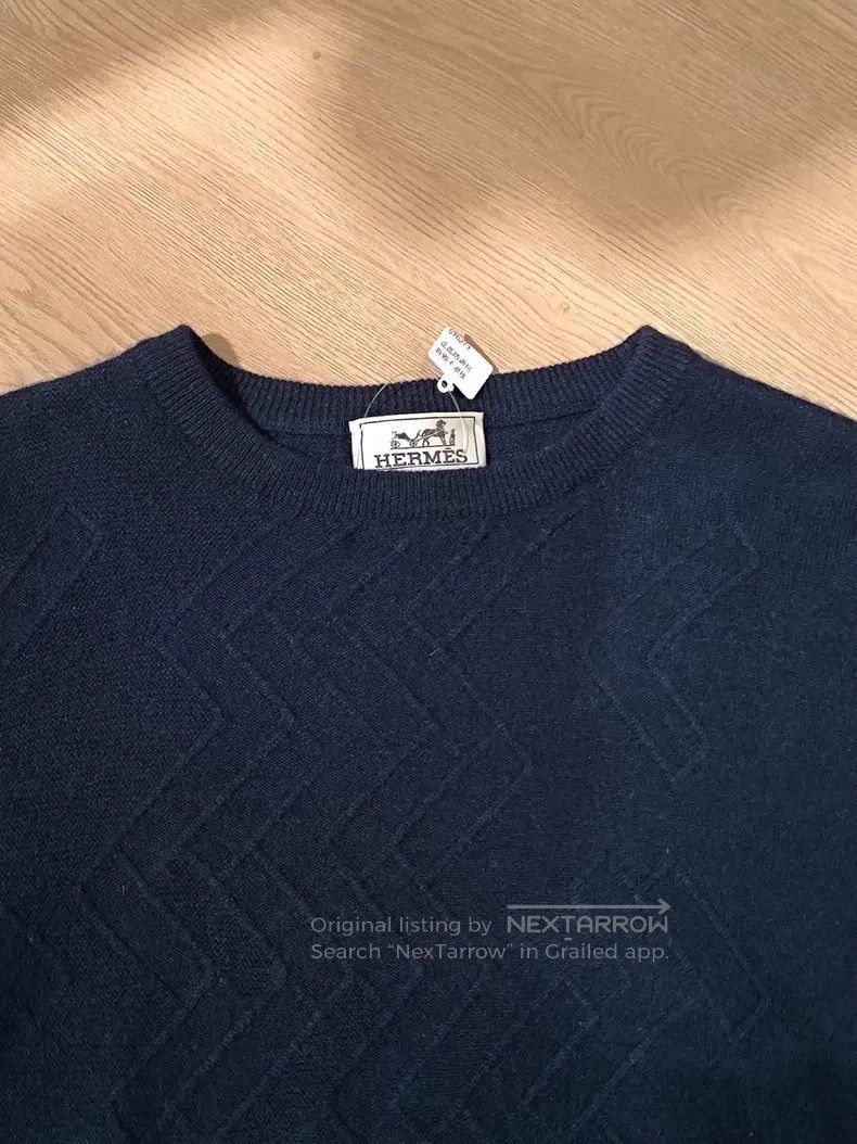 Hermes Hermes Geometric logo, cashmere knitted long-sleeved pullo Size US XS / EU 42 / 0 - 3 Thumbnail