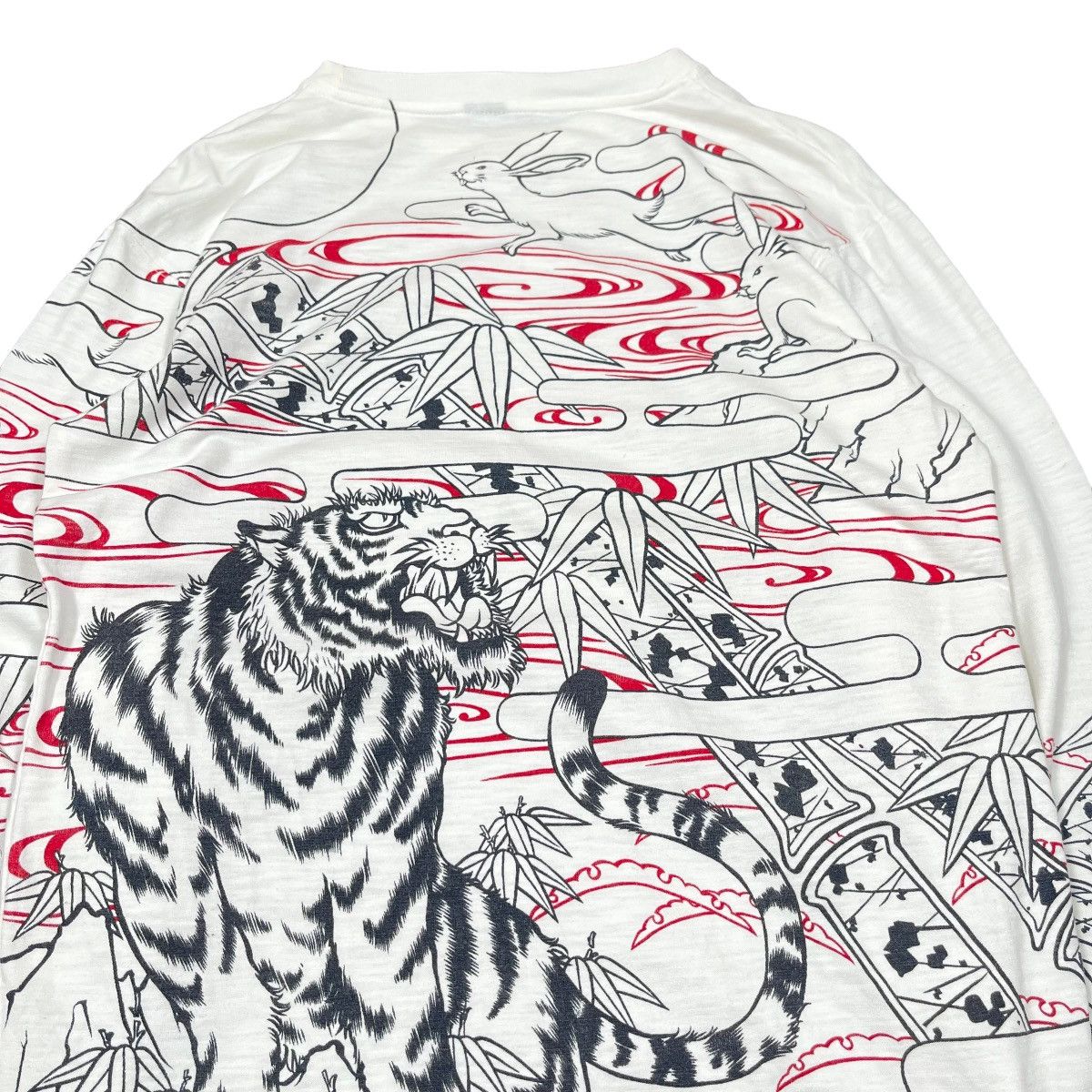 If Six Was Nine × Japanese Brand Sukajan Tiger Tattoo Art Punk Grunge Japanese T Shirt Size US L / EU 52-54 / 3 - 4 Thumbnail