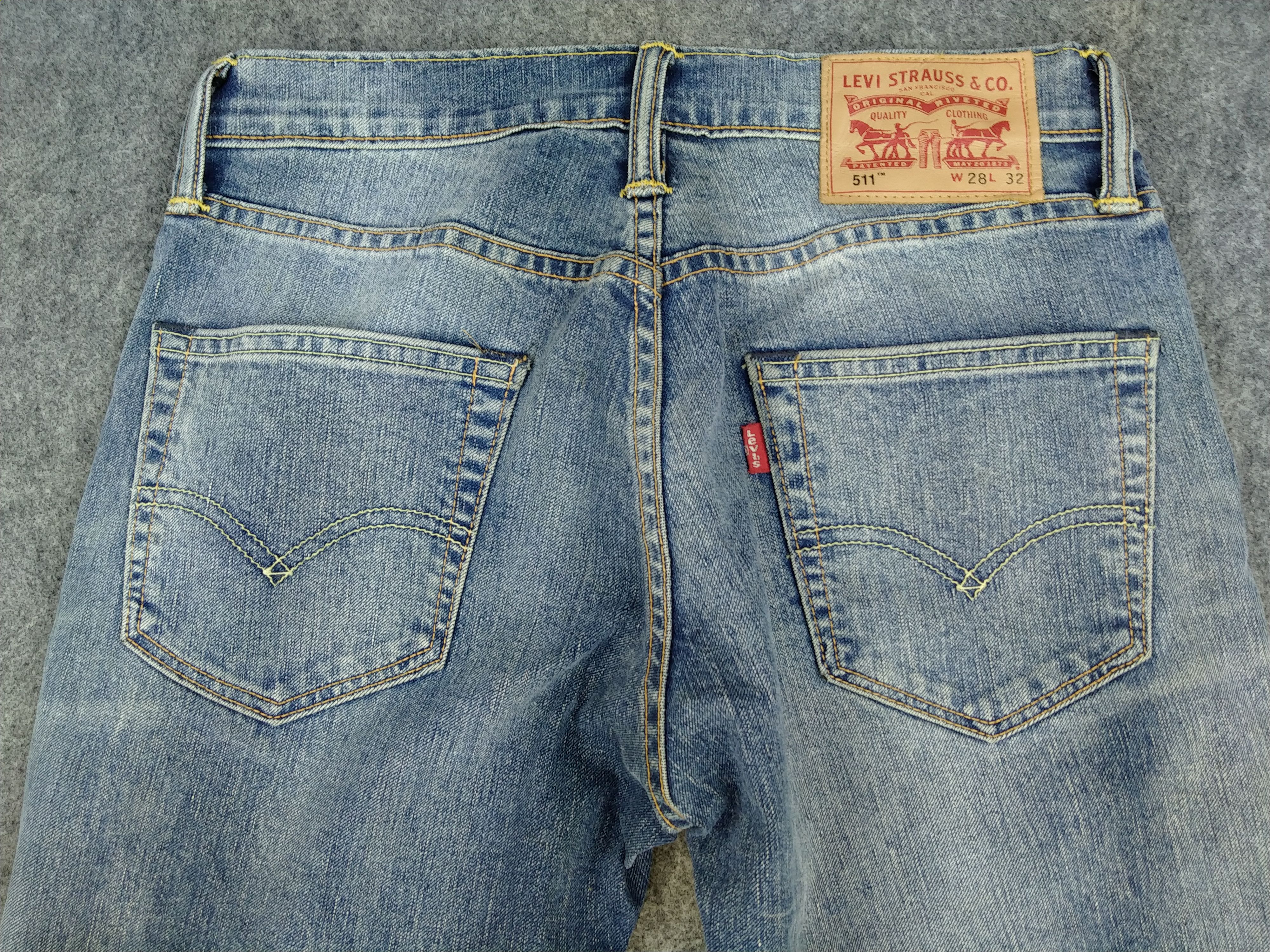 Levi's Blue/Indigo Distressed Vintage Levi's 511 29x31 Denim -JG020 Size US 29 - 4 Thumbnail