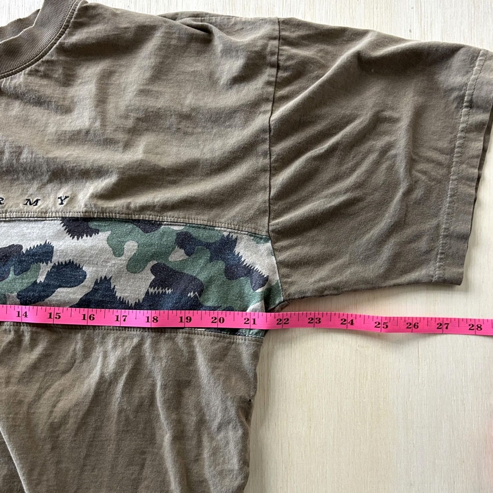 Logo 7 VINTAGE PROMOWEIL Mens Large Brown Camouflage Swish Army Logo Short Sleeve Tee Size US 33 - 6 Thumbnail