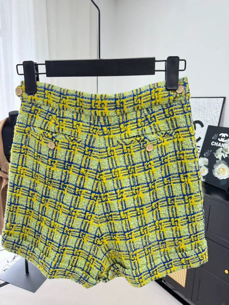 Gucci Gucci Yellow plaid shorts Size 24" / US 00 / IT 34 - 5 Thumbnail