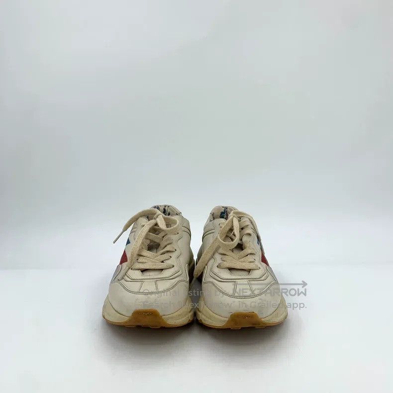 Gucci Gucci Beige colour stripe lace-on casual dad shoes sneaker Size US 5 / IT 35 - 3 Thumbnail