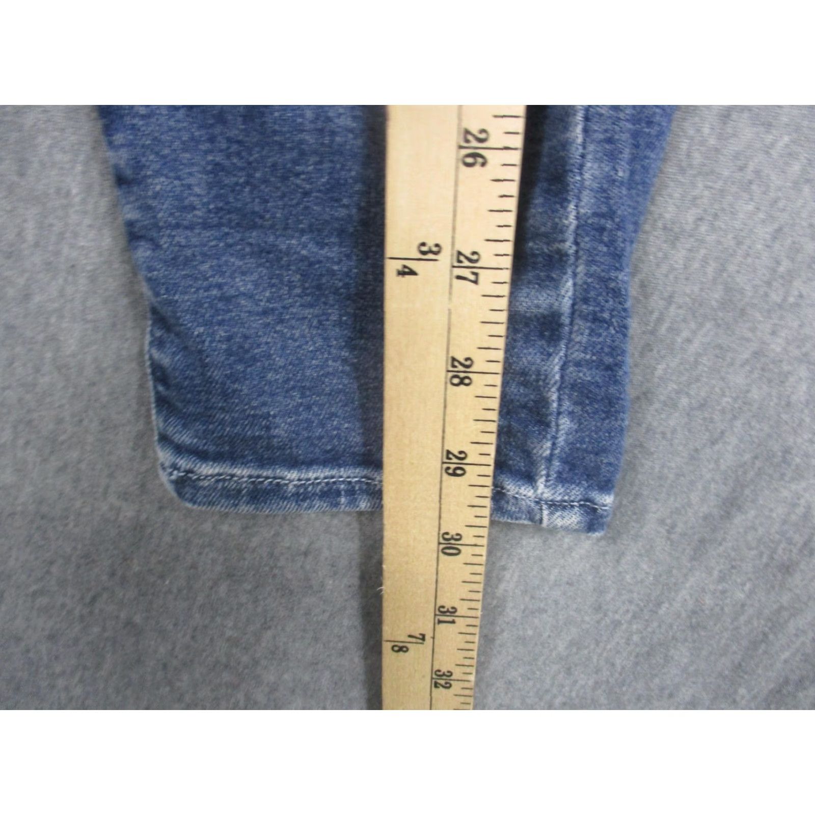 Vintage VINTAGE? No. Modern American Blue Denim Jeans Womens 27 Slim Skinny High Ankle Karma Soho 90s? Size 27" / US 4 / IT 40 - 5 Thumbnail