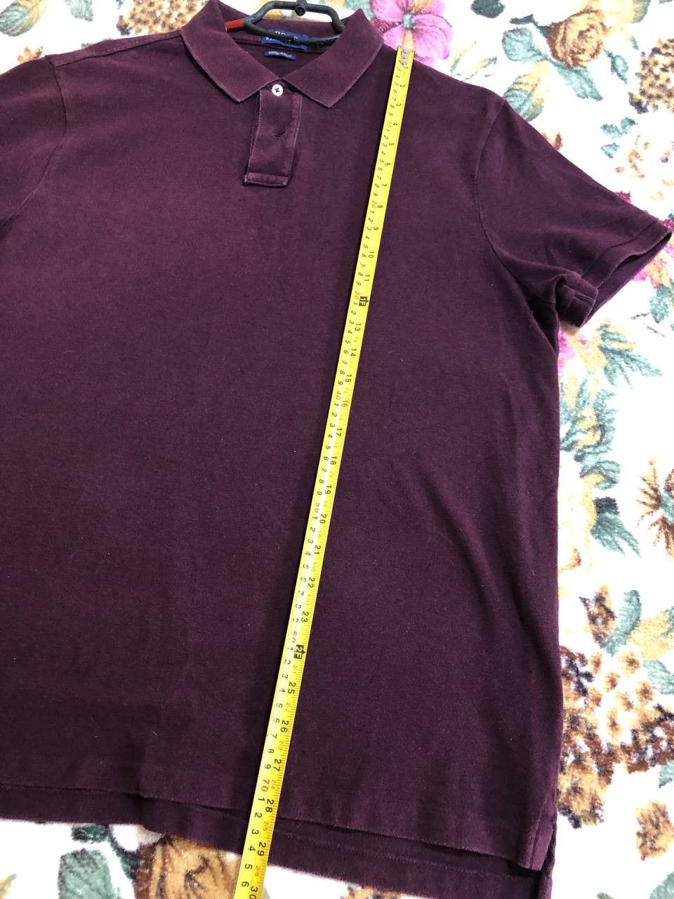 Polo Ralph Lauren Ralph Lauren Custom Slim Polo T Shirt Burgundy Size US XL / EU 56 / 4 - 7 Thumbnail