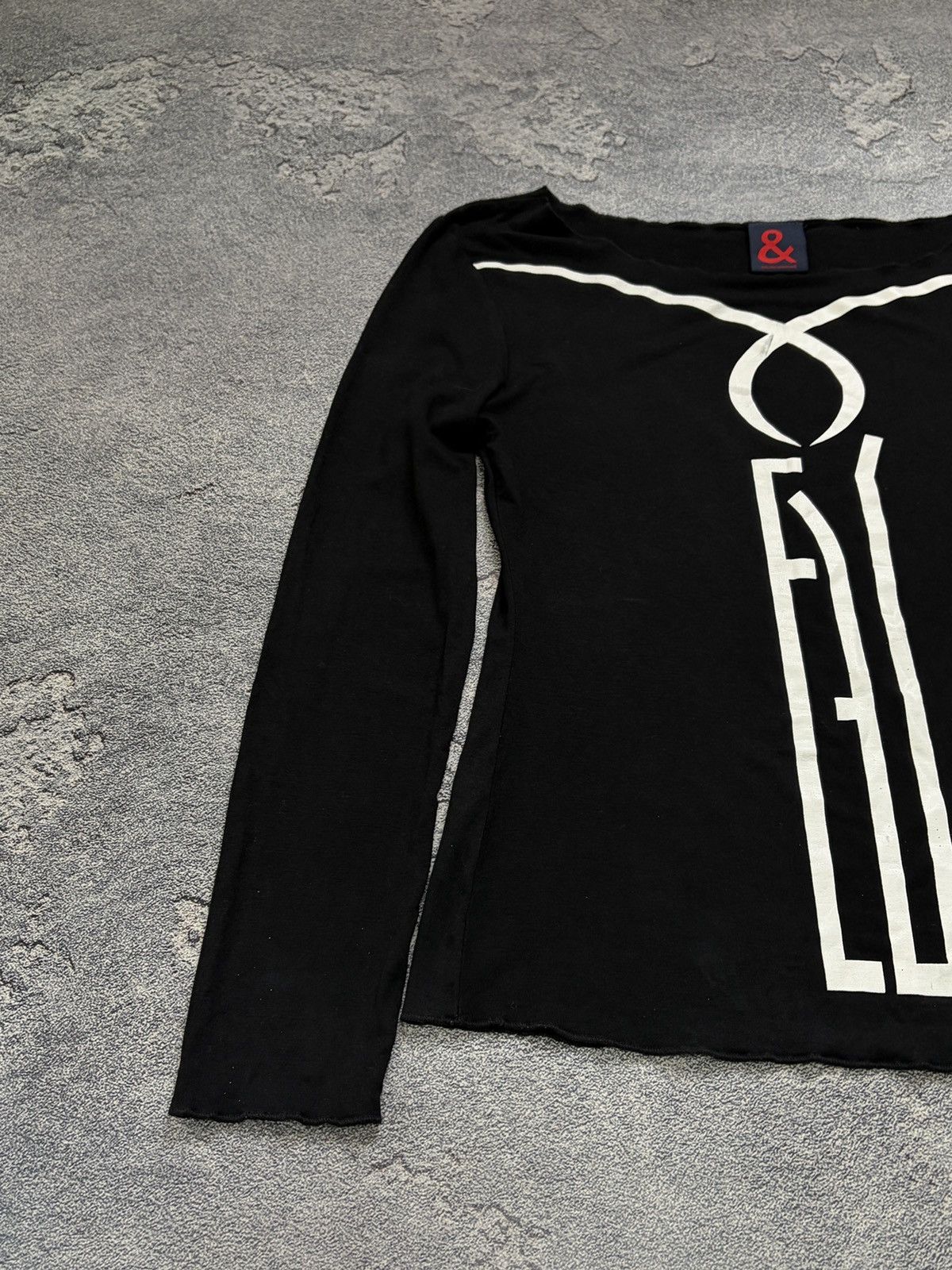 Dolce & Gabbana Vtg Dolce & Gabbana Graphic Print Long Sleeve Top Black L Size L / US 10 / IT 46 - 8 Thumbnail