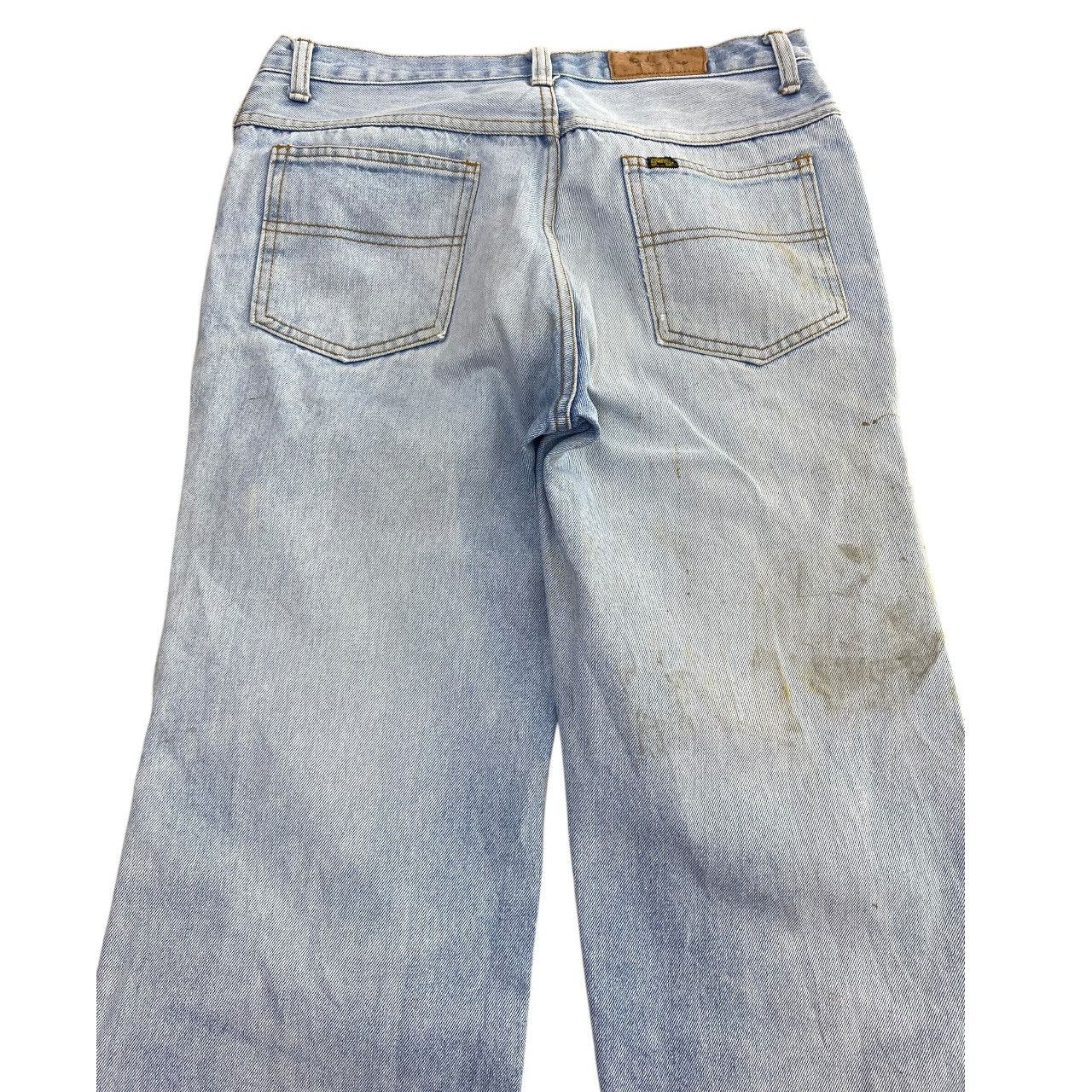 Japanese Brand Japanese Brand Acid Blue Wash Style Loose Jeans Size US 33 - 4 Thumbnail