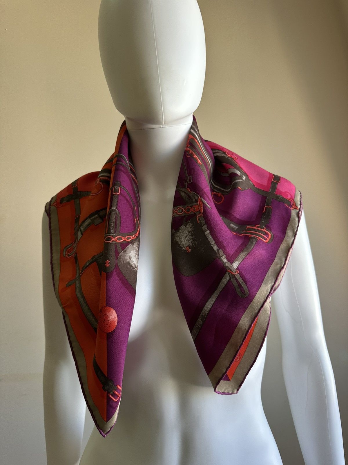Hermes Vintage HERMES silk scarf 65cm Size ONE SIZE - 4 Thumbnail