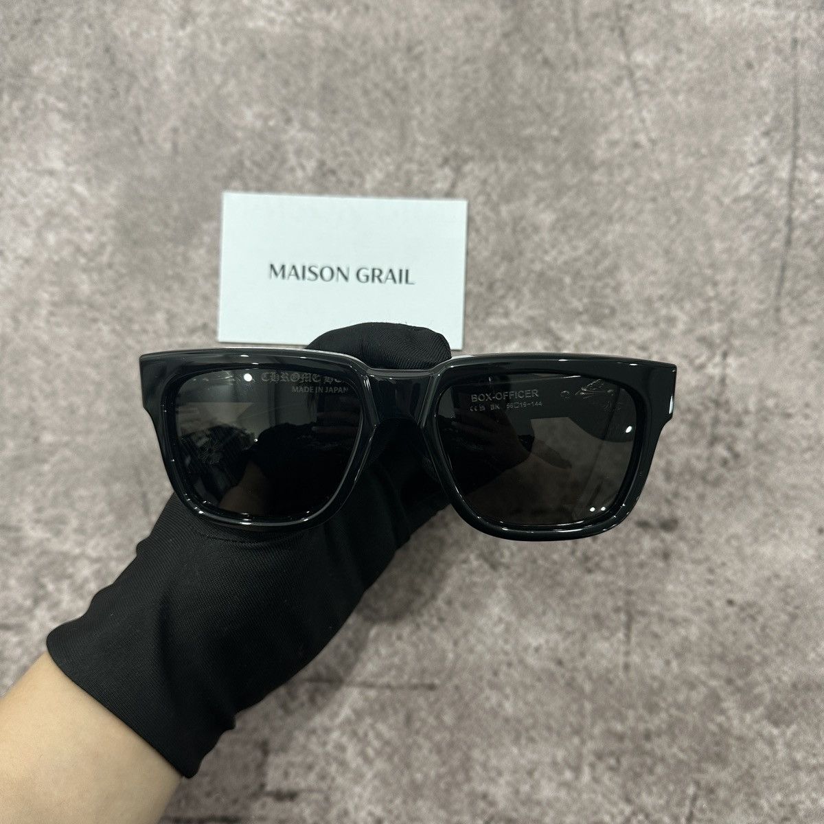 Chrome Hearts CHROME HEARTS BOX OFFICER BLACK DARK GREY SUNGLASSES Size ONE SIZE - 2 Thumbnail