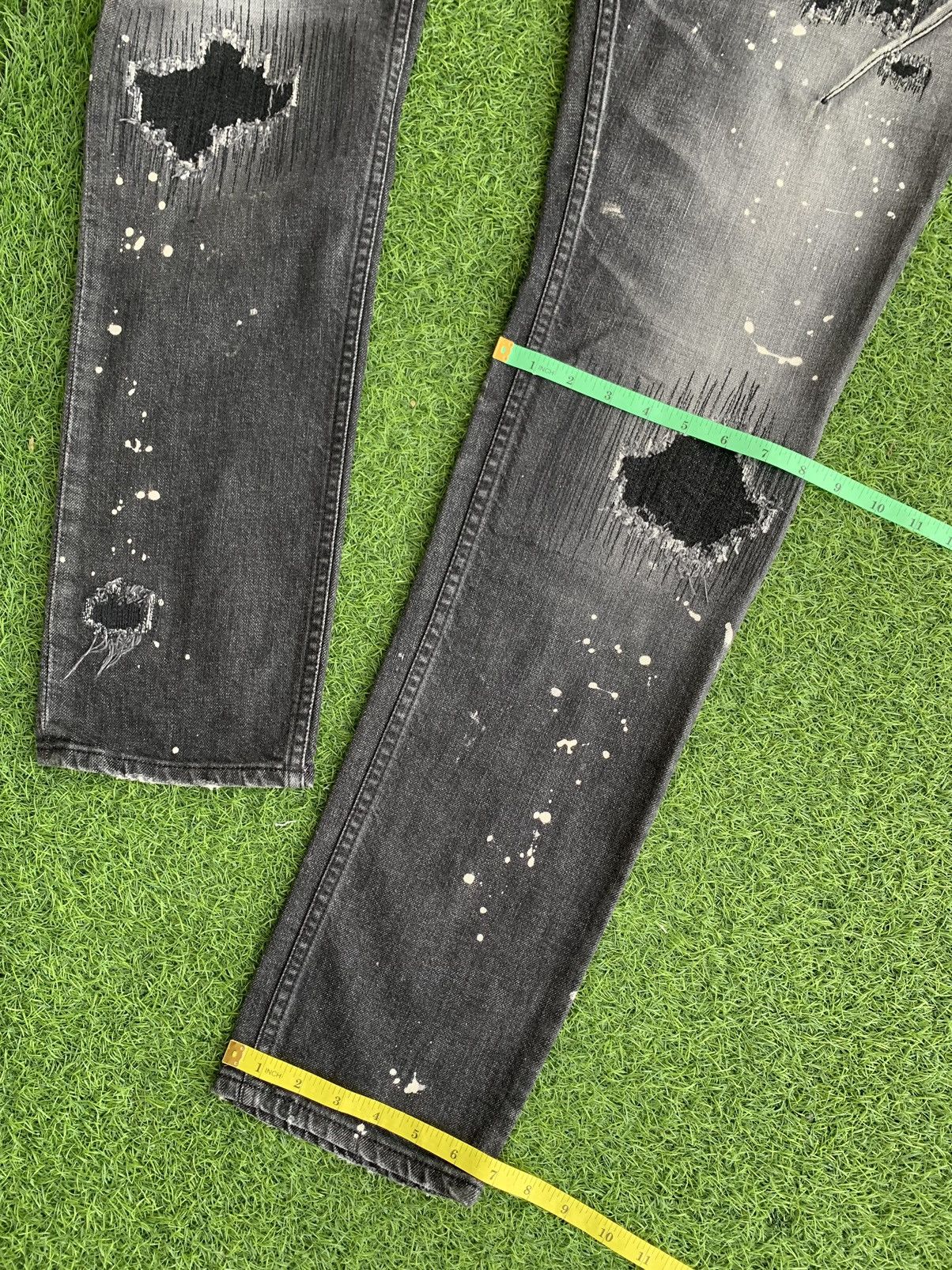 Number (N)ine 🔥Number (N) Distressed Splatter Denim Jeans Size US 32 / EU 48 - 25 Thumbnail