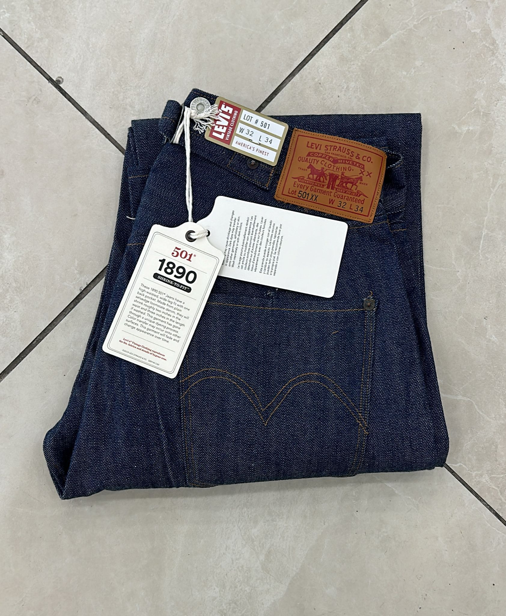 Levi's Vintage Clothing LVC Levi's Vintage Clothing 1890 501XX BigE Selvedge Jeans Size US 32 / EU 48 - 1 Thumbnail