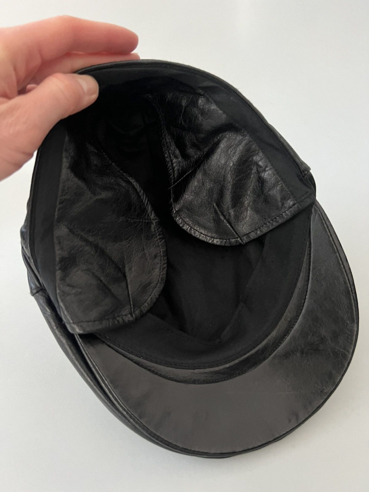 Raf Simons Raf Simons FW03 Leather Cabbie Hat Size ONE SIZE - 5 Thumbnail