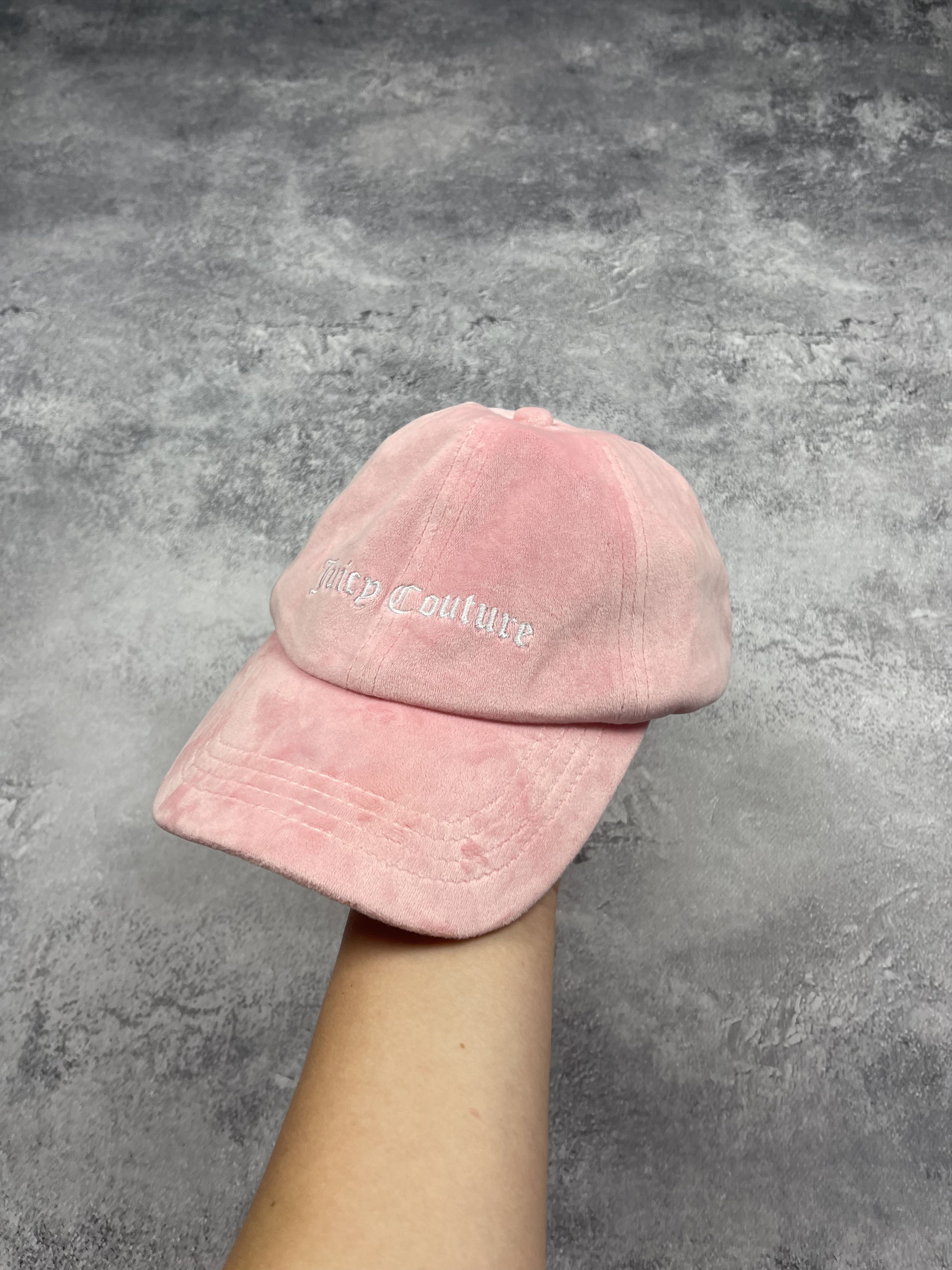 Juicy Couture Juicy Couture Baseball Velour Pink Cap Hat 