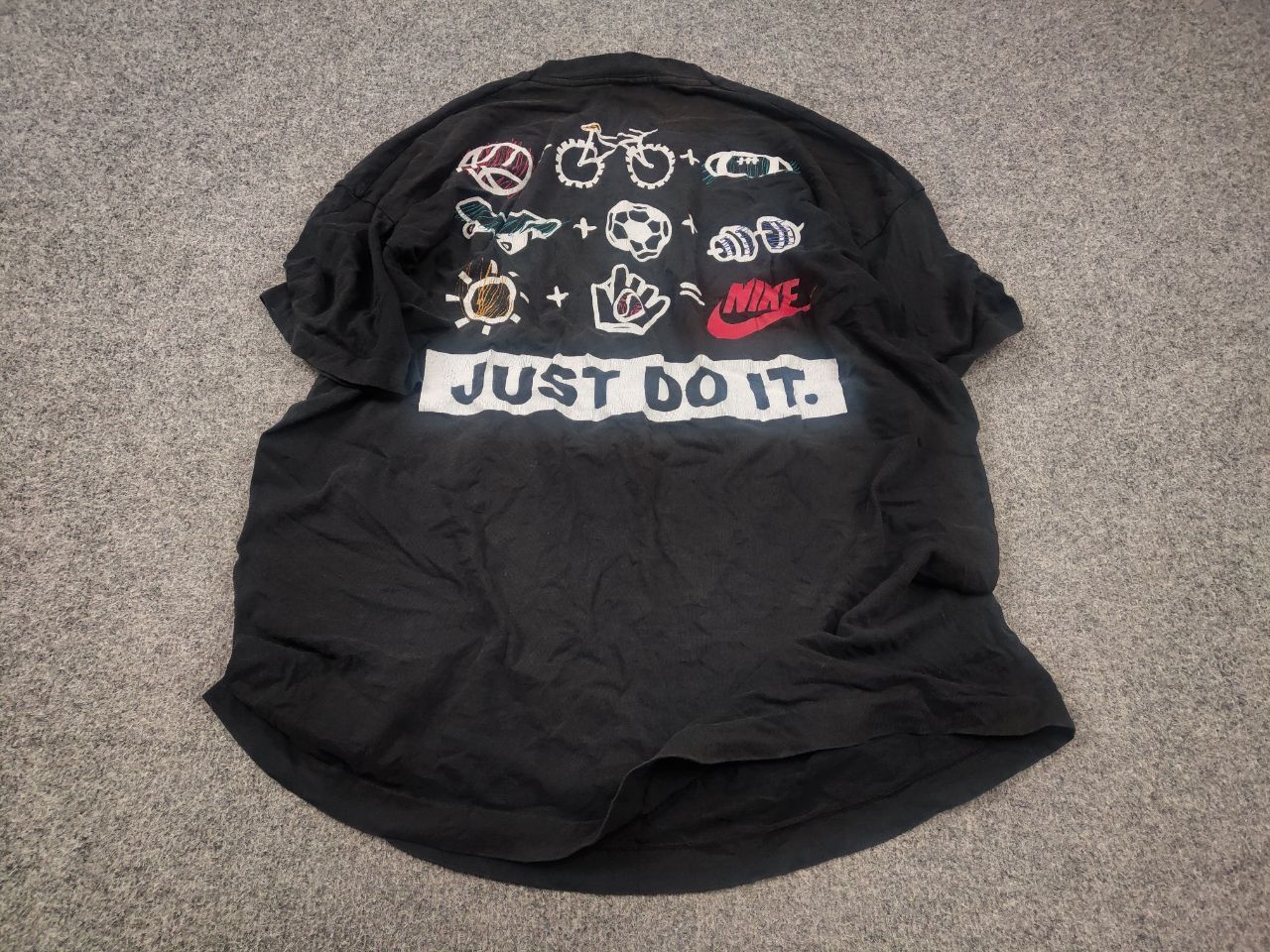 Nike Vintage 90s Nike Just Do It Spell Out Graphic T-Shirt Faded Size US XL / EU 56 / 4 - 3 Thumbnail