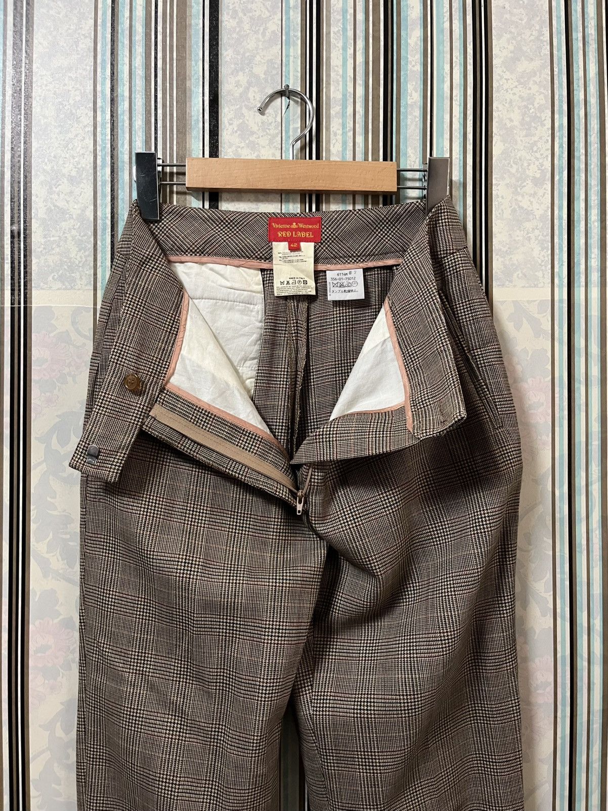 Vivienne Westwood 1980s Worlds end glen plaid belt loop #I Size US 27 - 6 Thumbnail