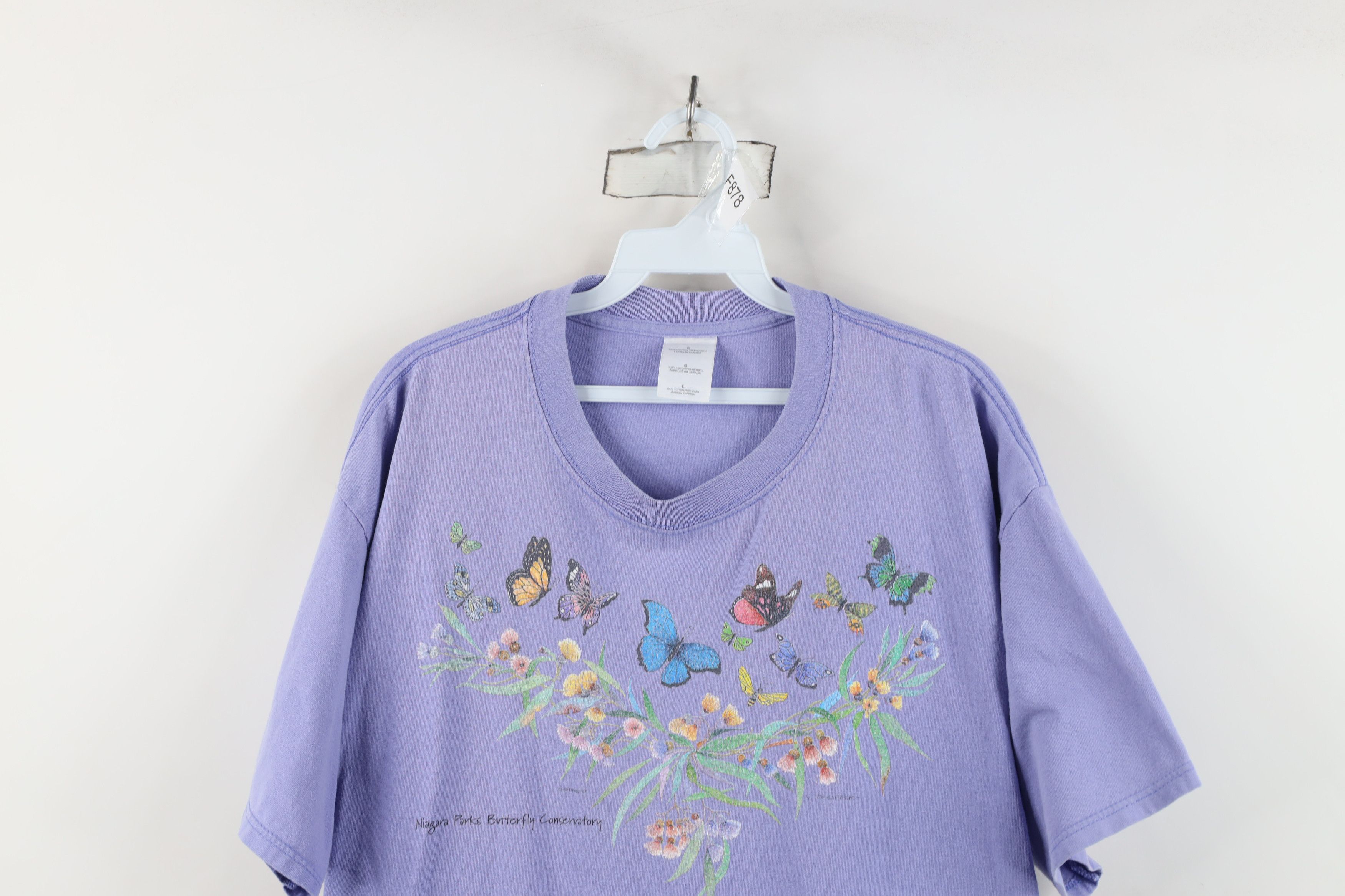 Vintage Vintage 90s Niagara Parks Butterfly Conservatory T-Shirt Size L / US 10 / IT 46 - 2 Thumbnail